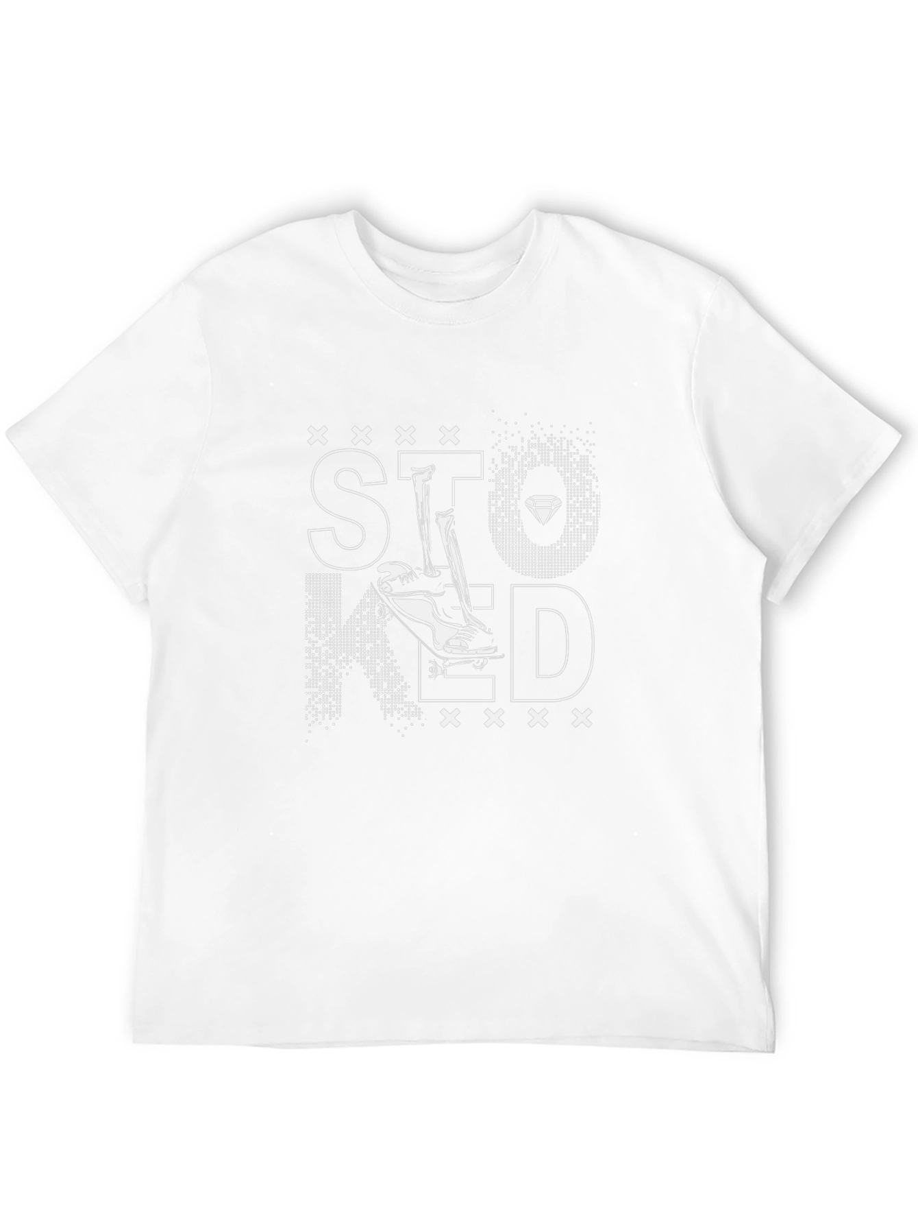 Stoned Skateboarder Graphic Tee - Black T-Shirt