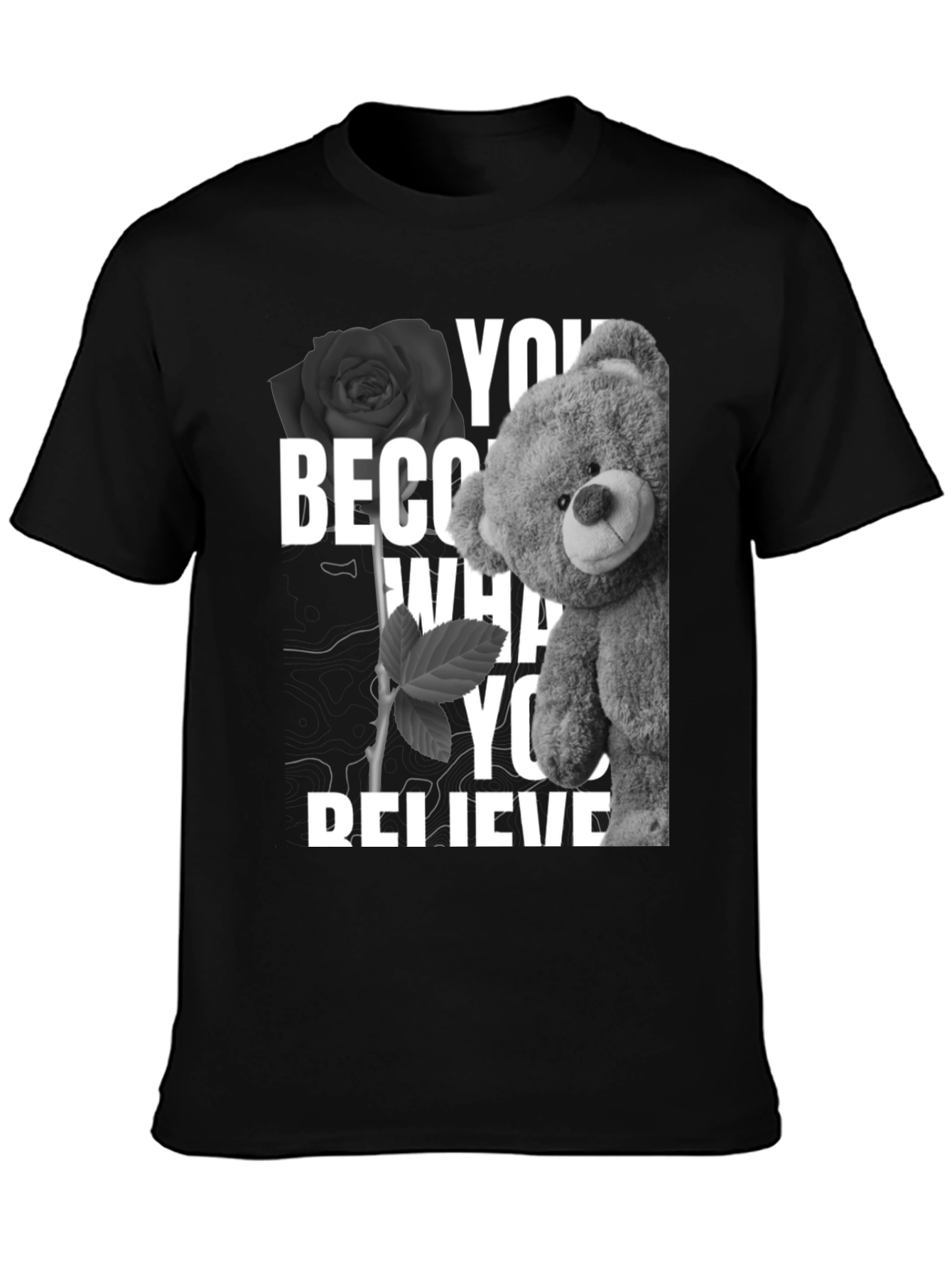 Believe Teddy Bear Graphic T-Shirt