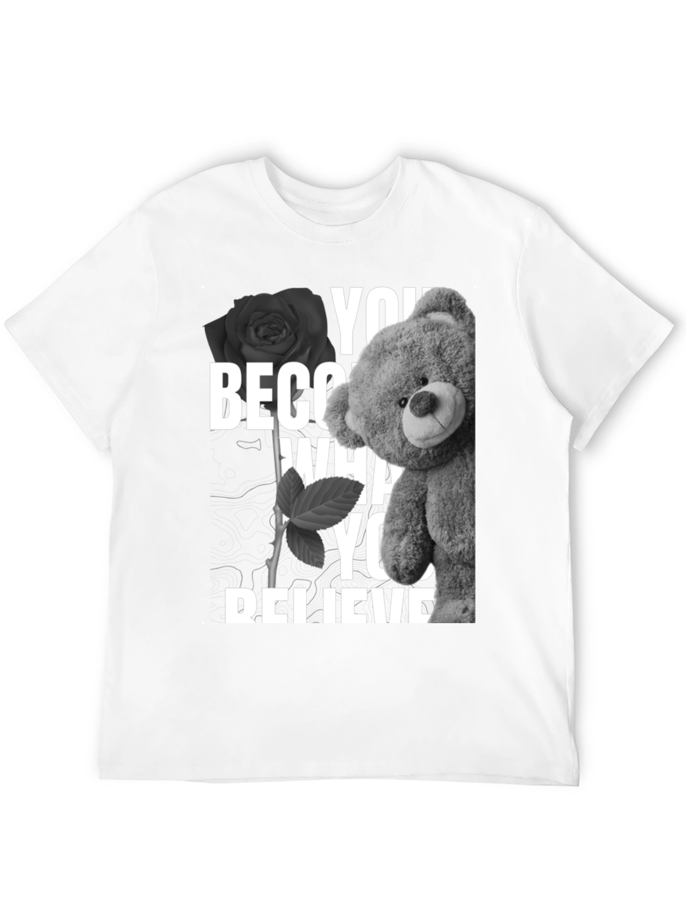 Believe Teddy Bear Graphic T-Shirt