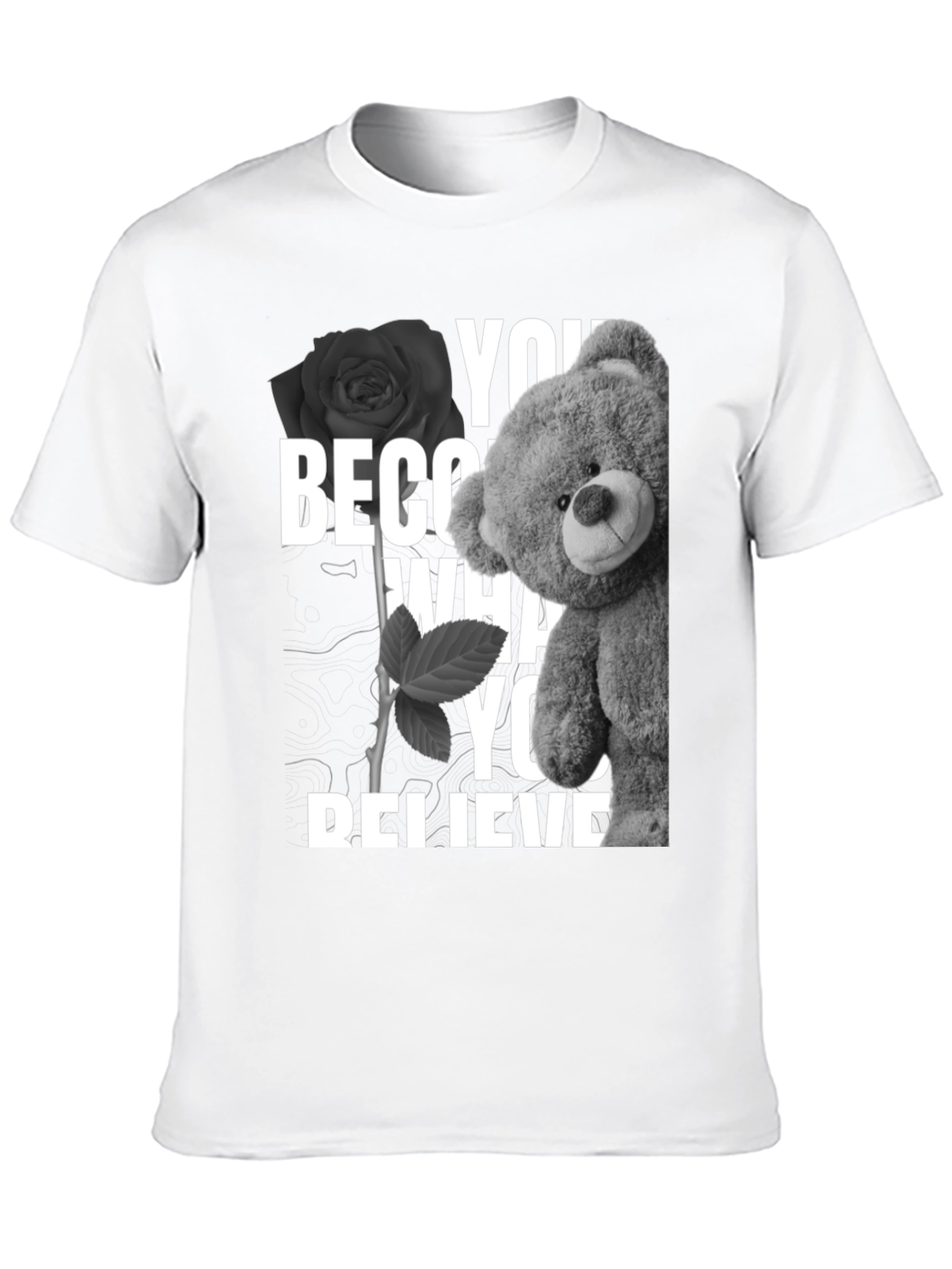 Believe Teddy Bear Graphic T-Shirt