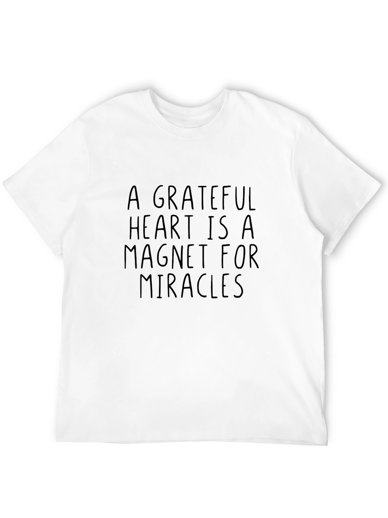 Grateful Heart Black T-Shirt - Motivational Quote