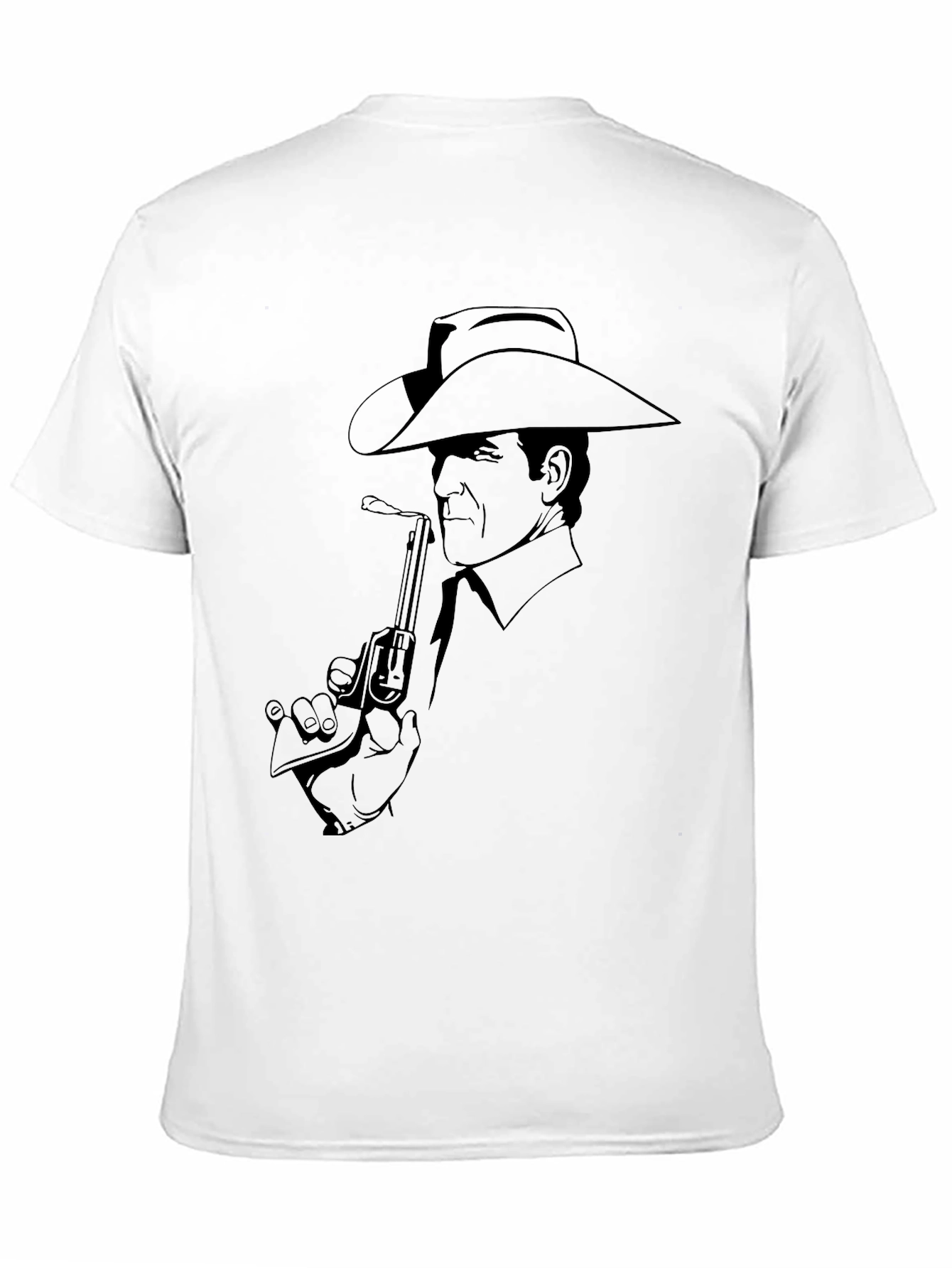 Black Cowboy Graphic Tee - Western Style