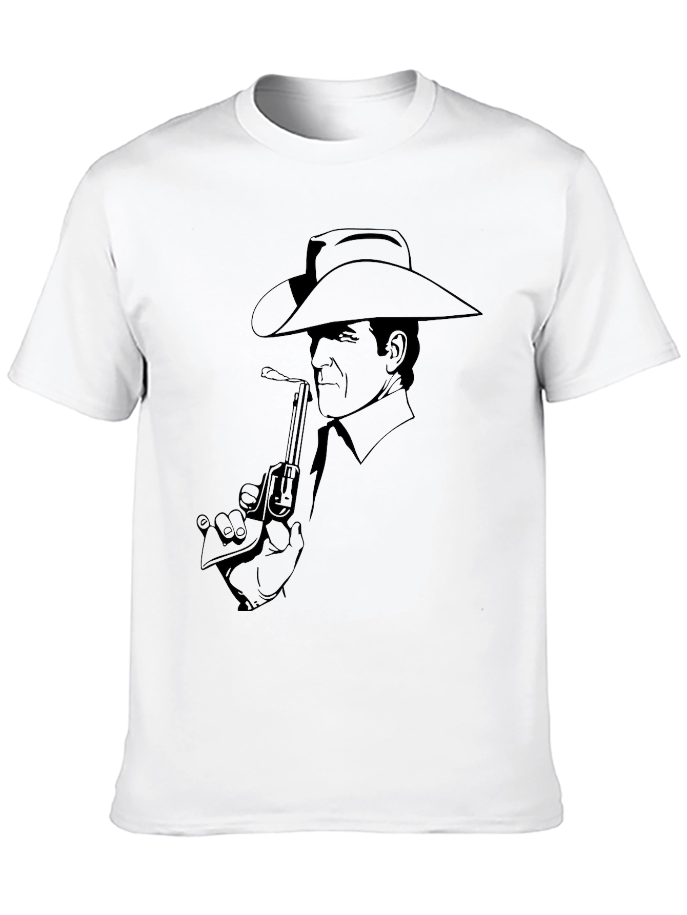 Black Cowboy Graphic Tee - Western Style