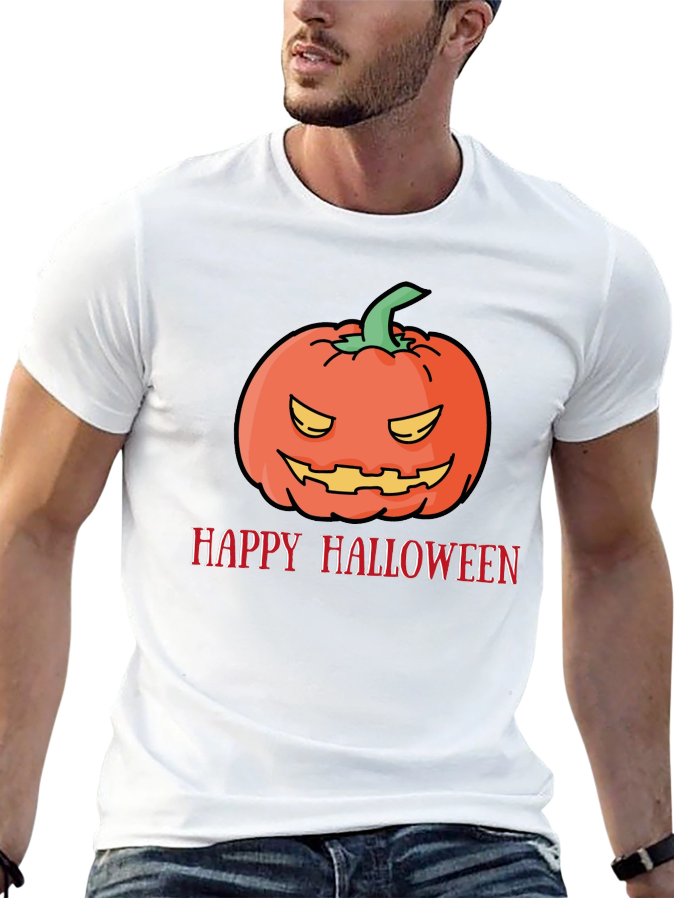 Happy Halloween Pumpkin Graphic T-Shirt