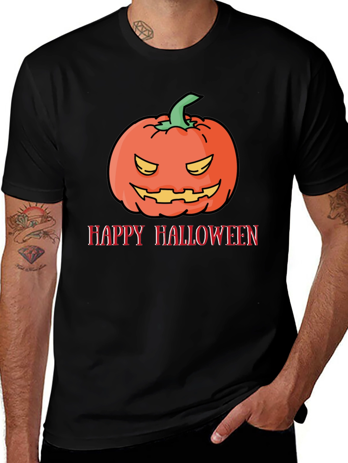 Happy Halloween Pumpkin Graphic T-Shirt