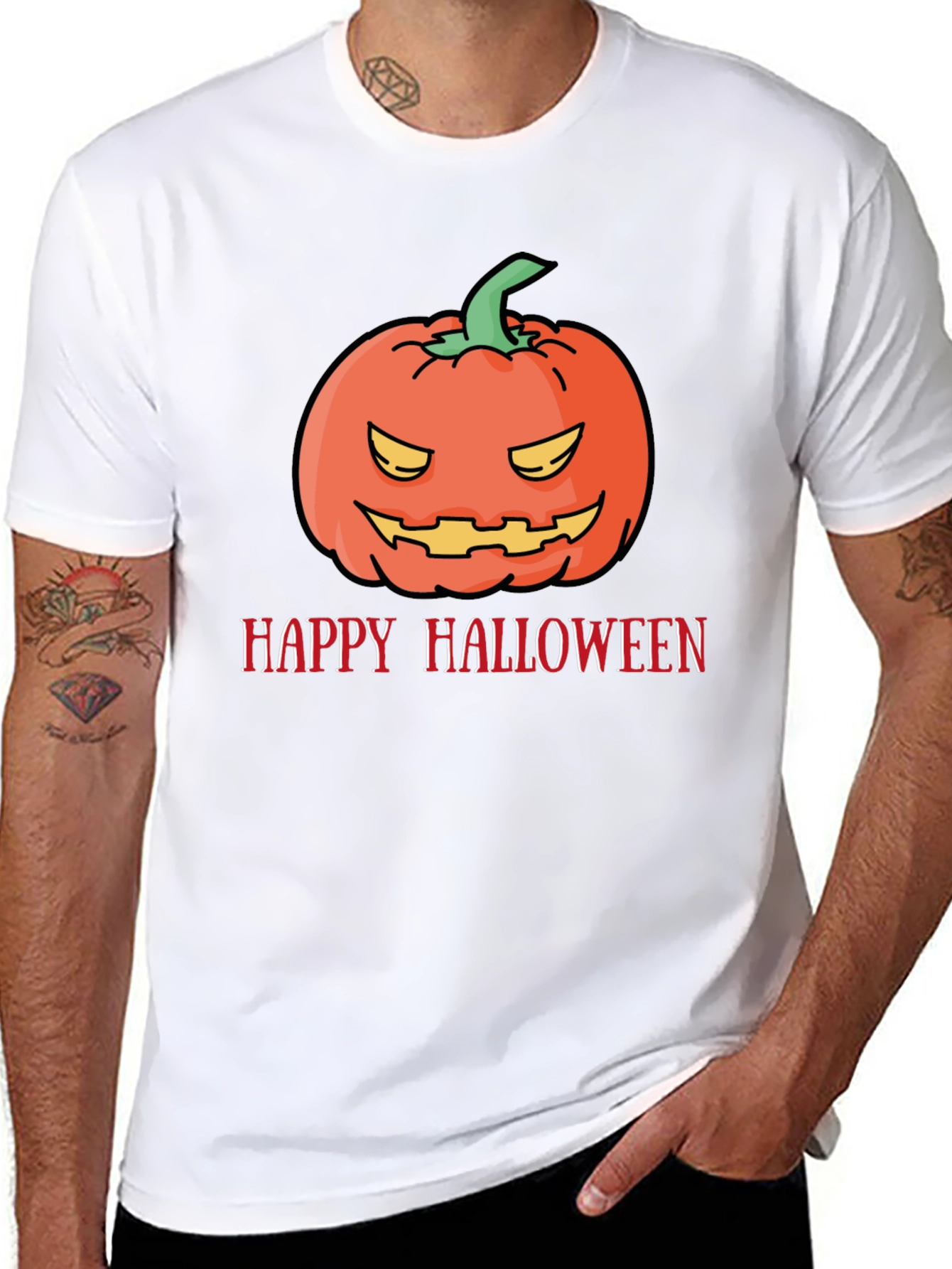 Happy Halloween Pumpkin Graphic T-Shirt