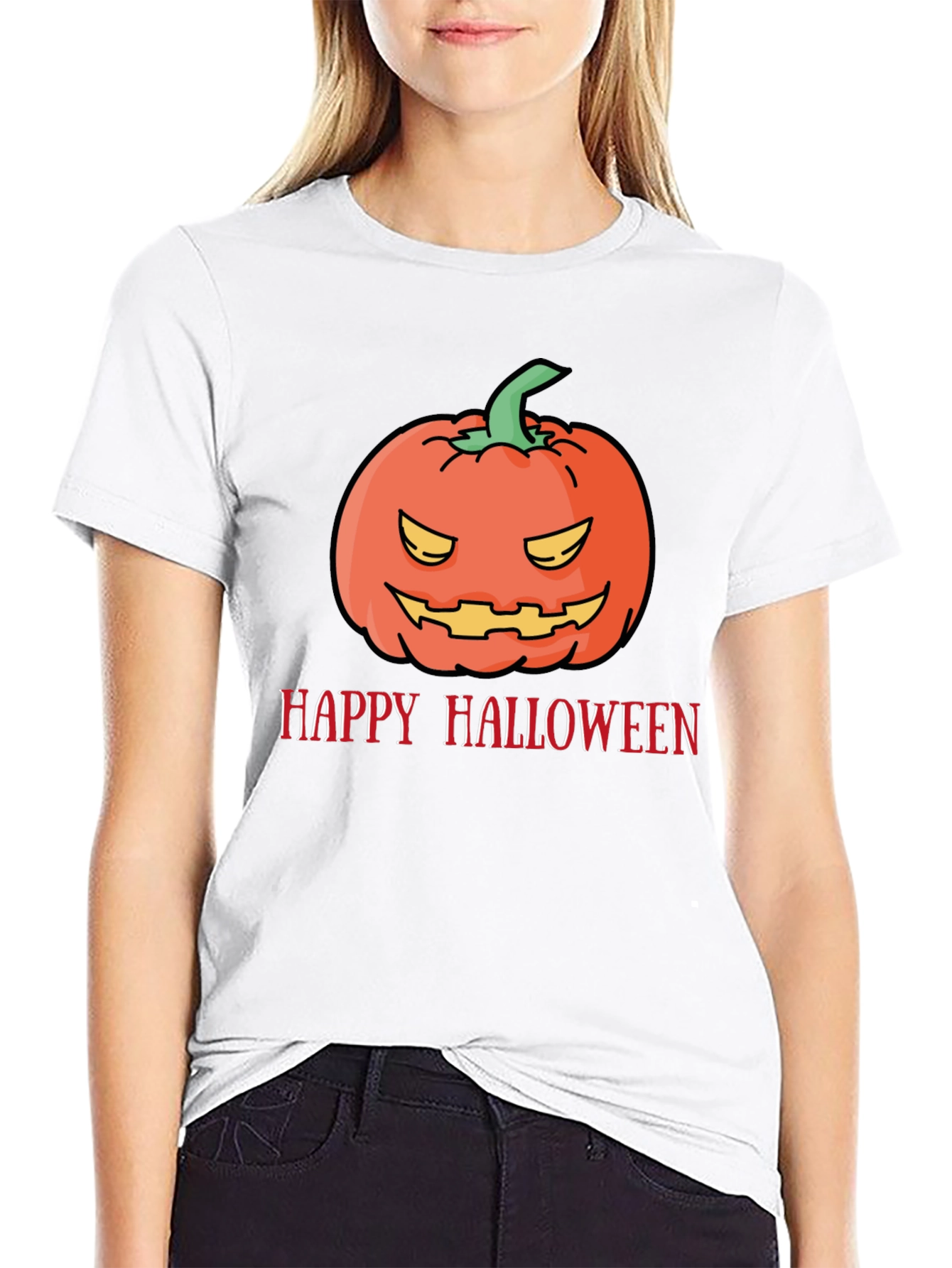 Happy Halloween Pumpkin Graphic T-Shirt