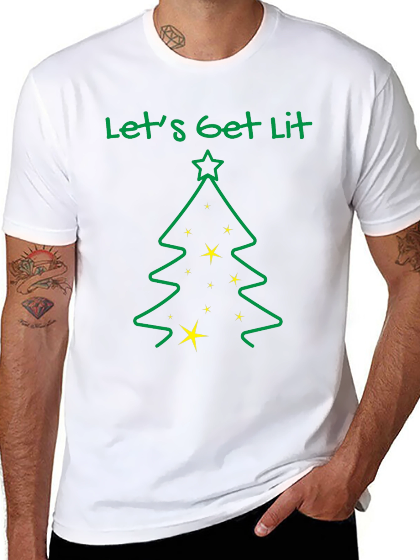 Lets Get Lit Christmas Tree T-Shirt