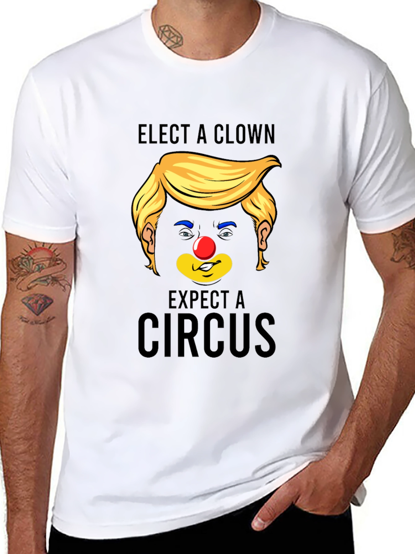Elect A Clown Expect A Circus Black T-Shirt