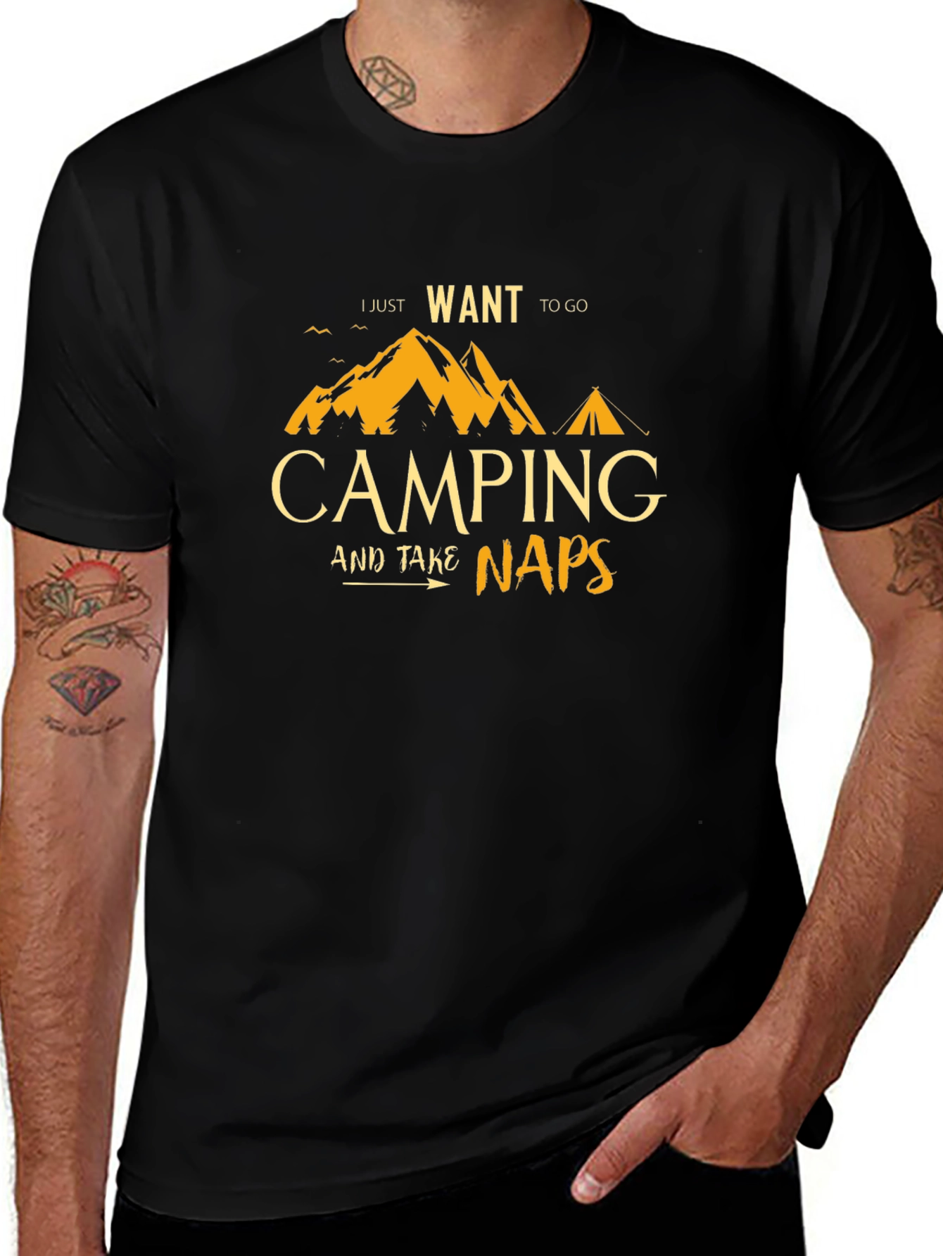 Camping and Naps T-Shirt - Adventure Ready!