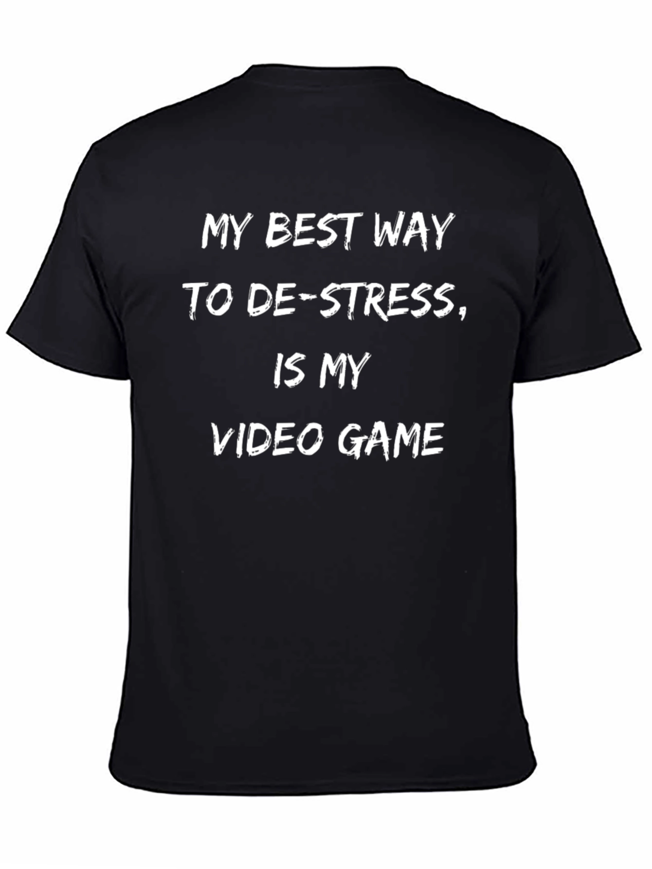 De-Stress Video Game T-Shirt - Black Casual Tee