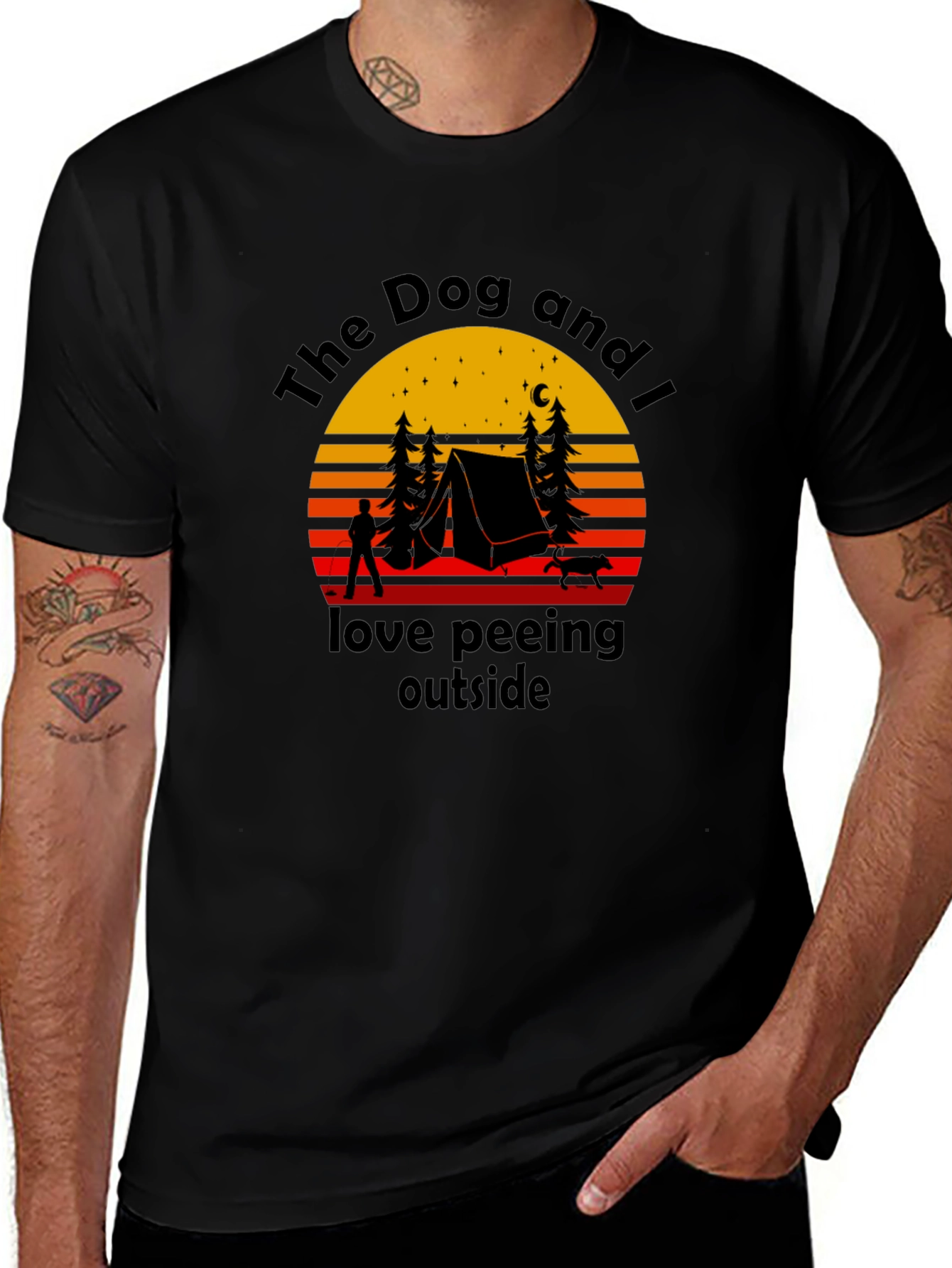 The Dog and I Camping Graphic Tee