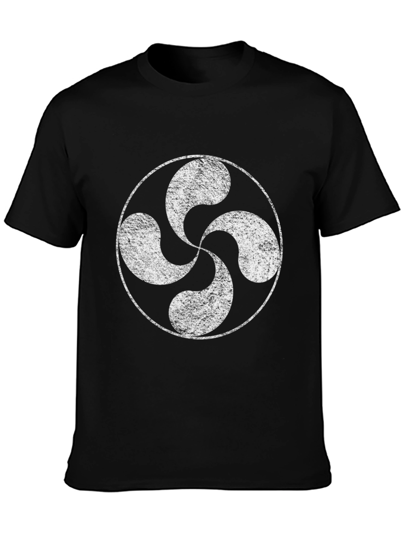Basque Lauburu Cross Black T-Shirt