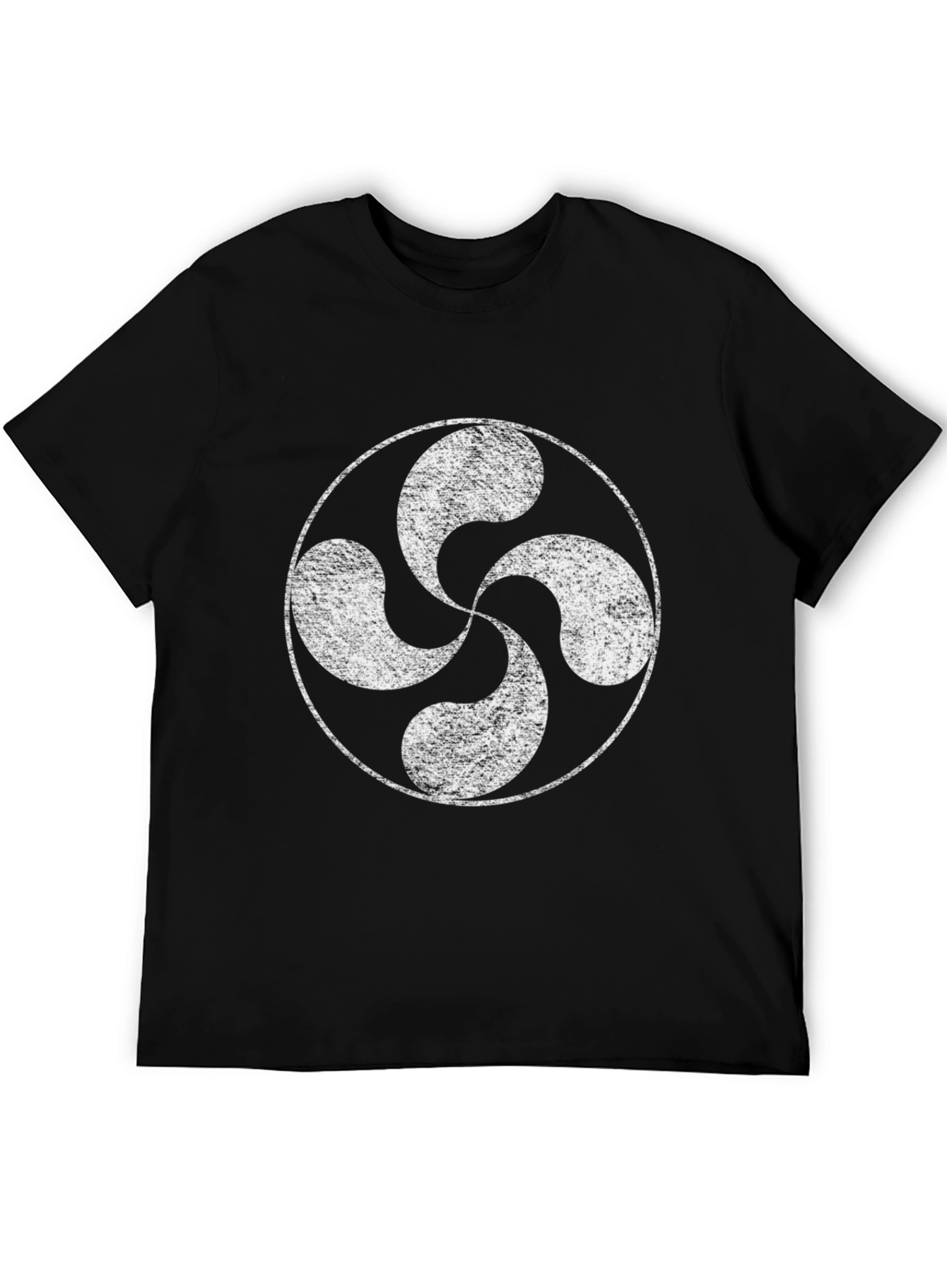Basque Lauburu Cross Black T-Shirt