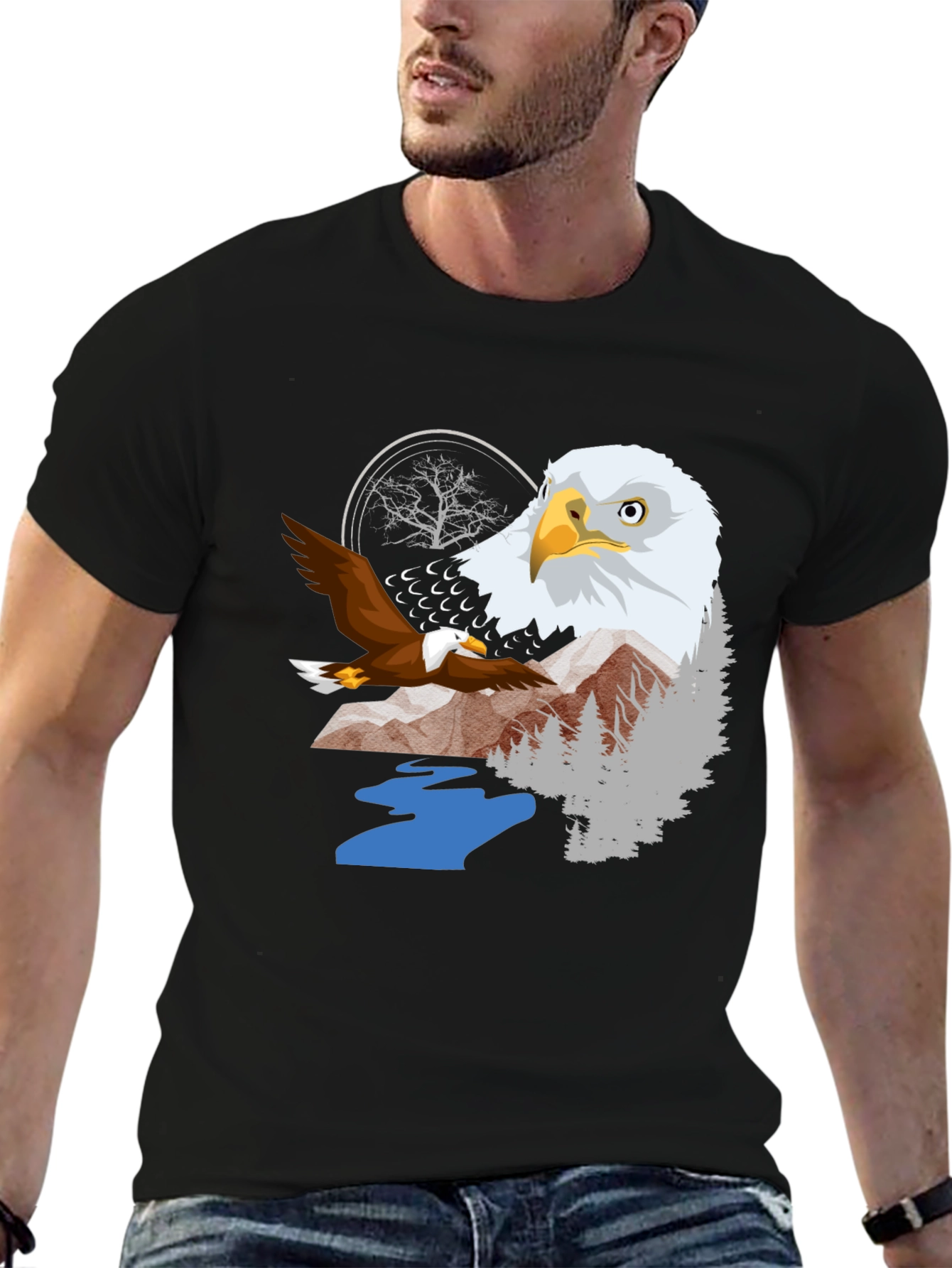 Eagle Graphic Tee - Nature Inspired T-Shirt