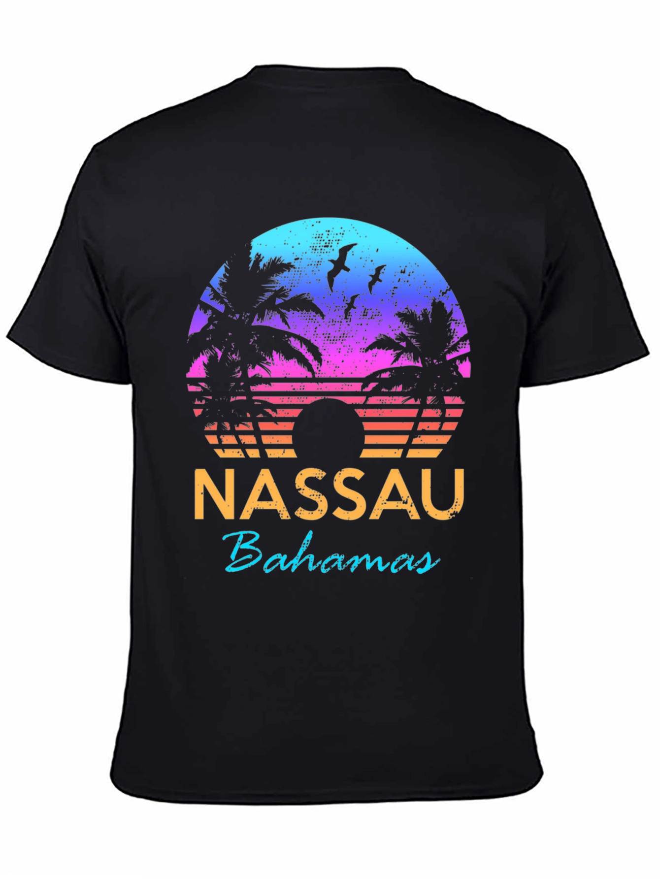 Nassau Bahamas Retro Sunset T-Shirt