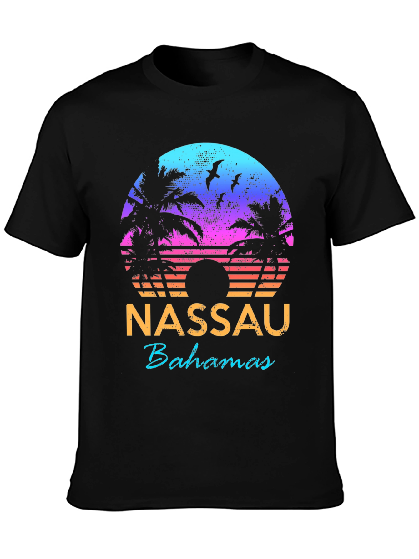 Nassau Bahamas Retro Sunset T-Shirt