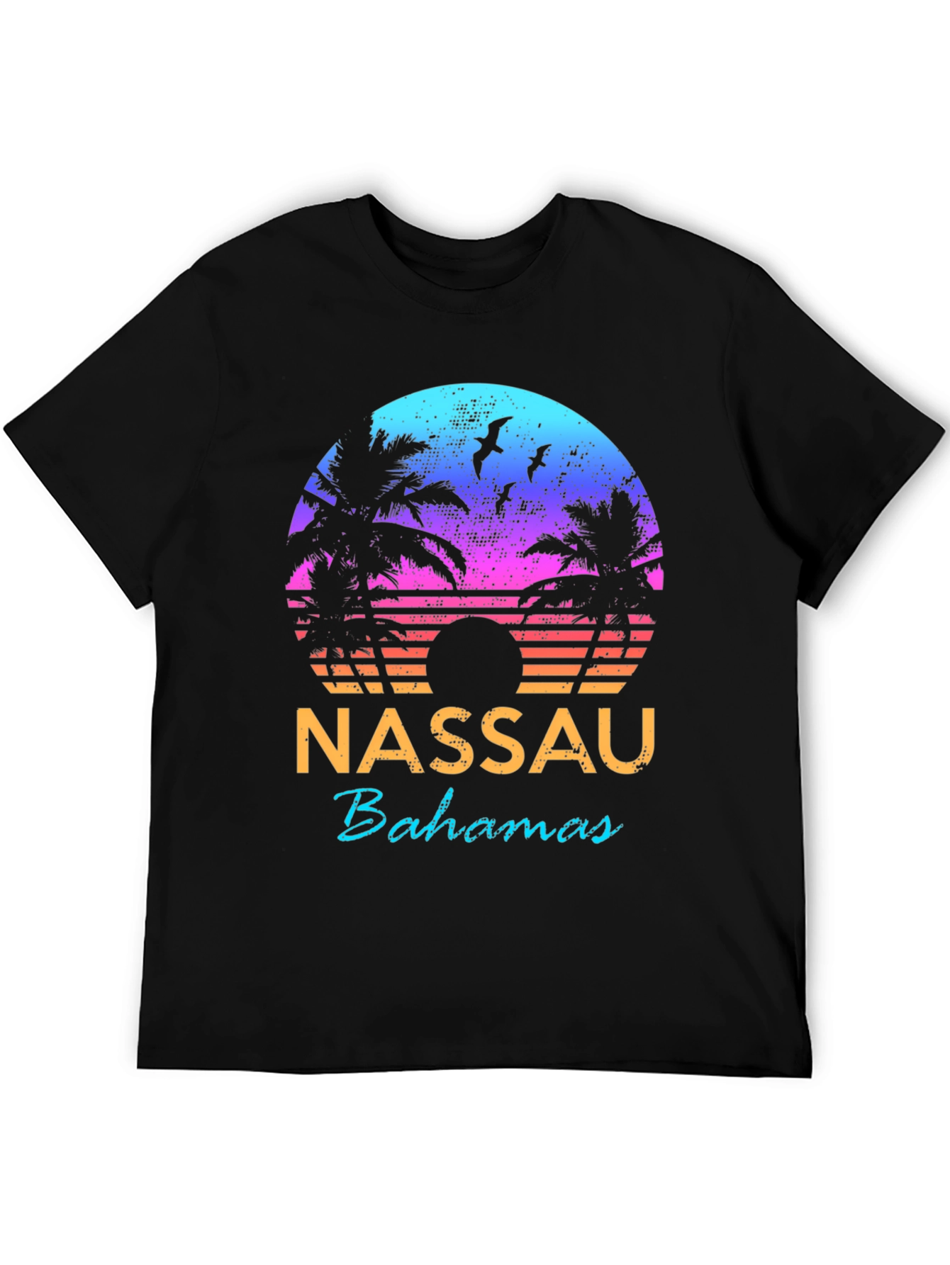 Nassau Bahamas Retro Sunset T-Shirt