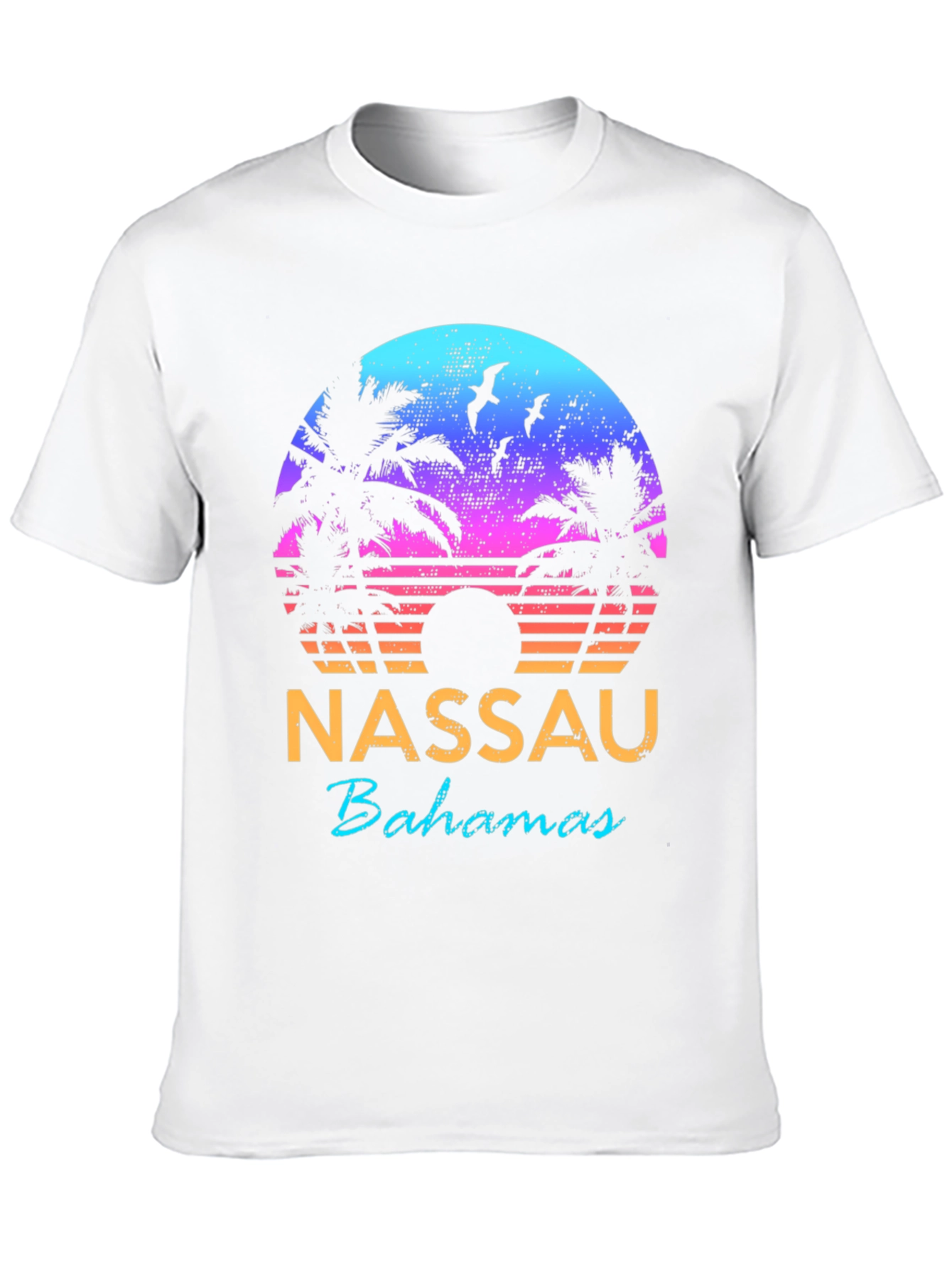 Nassau Bahamas Retro Sunset T-Shirt