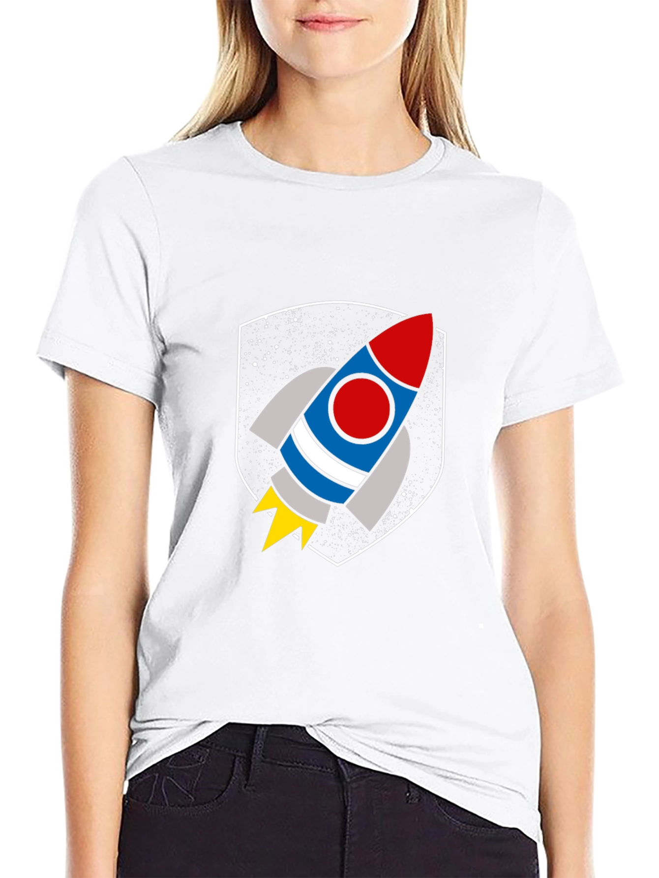 Rocket Graphic Black T-Shirt - Blast Off!