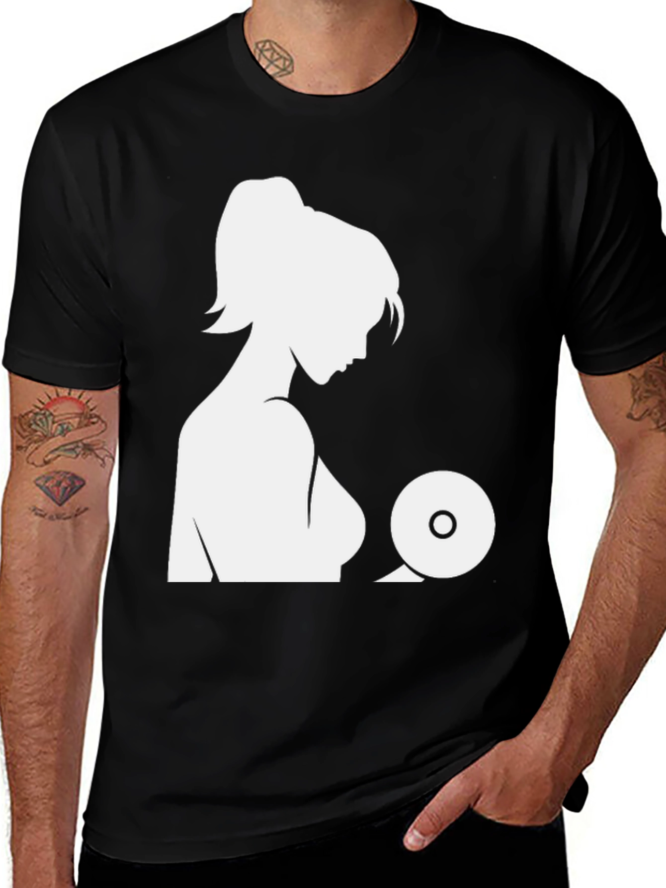 Silhouette Graphic Tee - Woman and CD