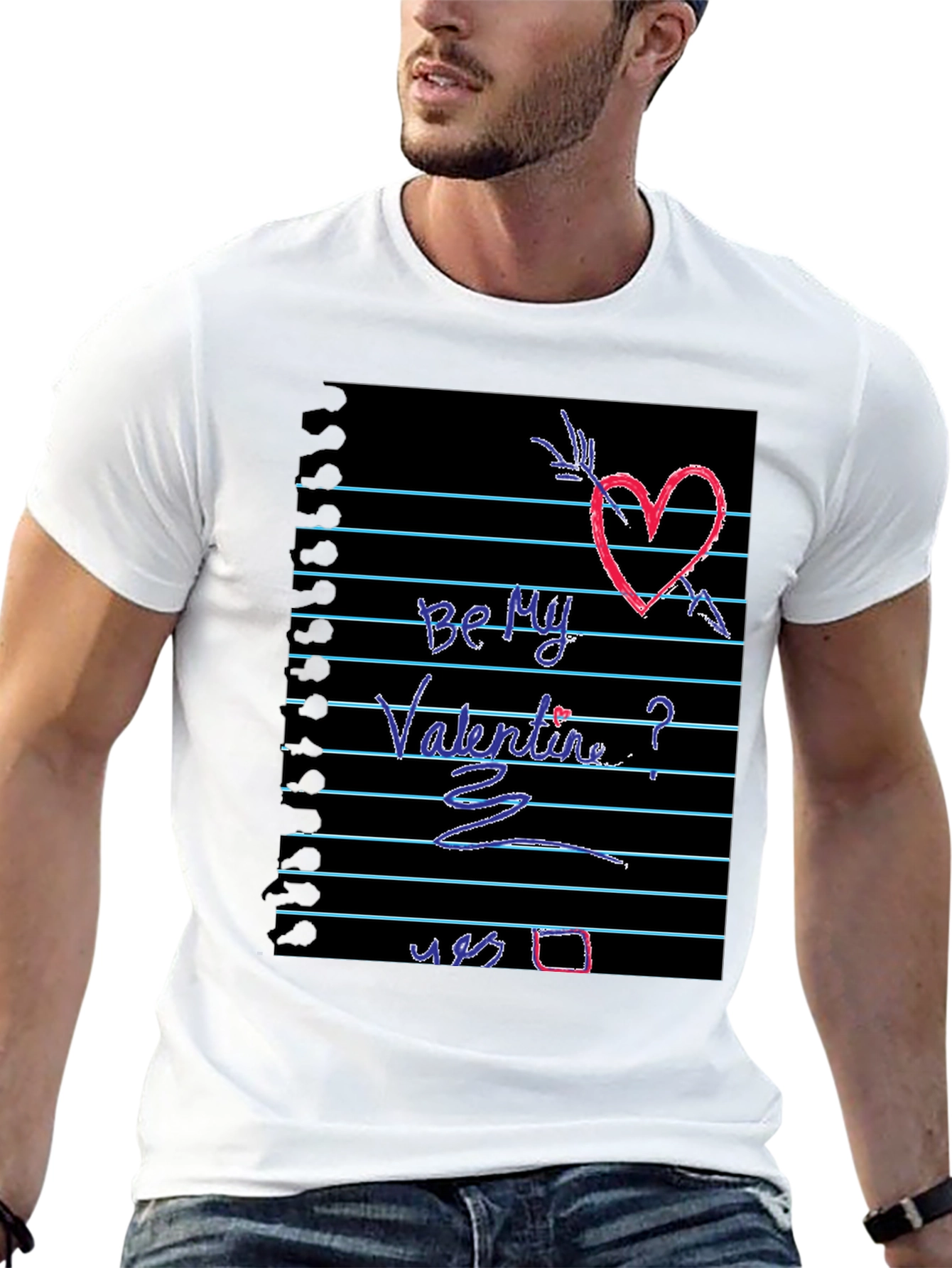 Be My Valentine Heart Graphic Tee