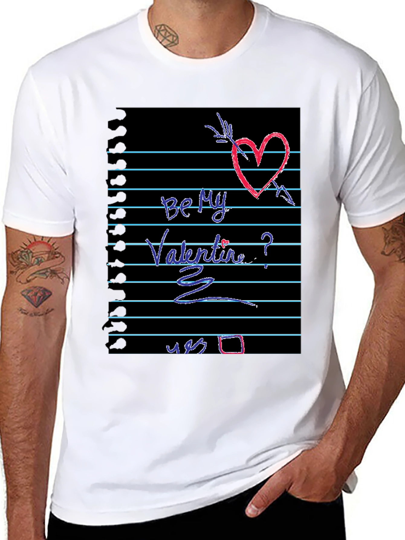 Be My Valentine Heart Graphic Tee