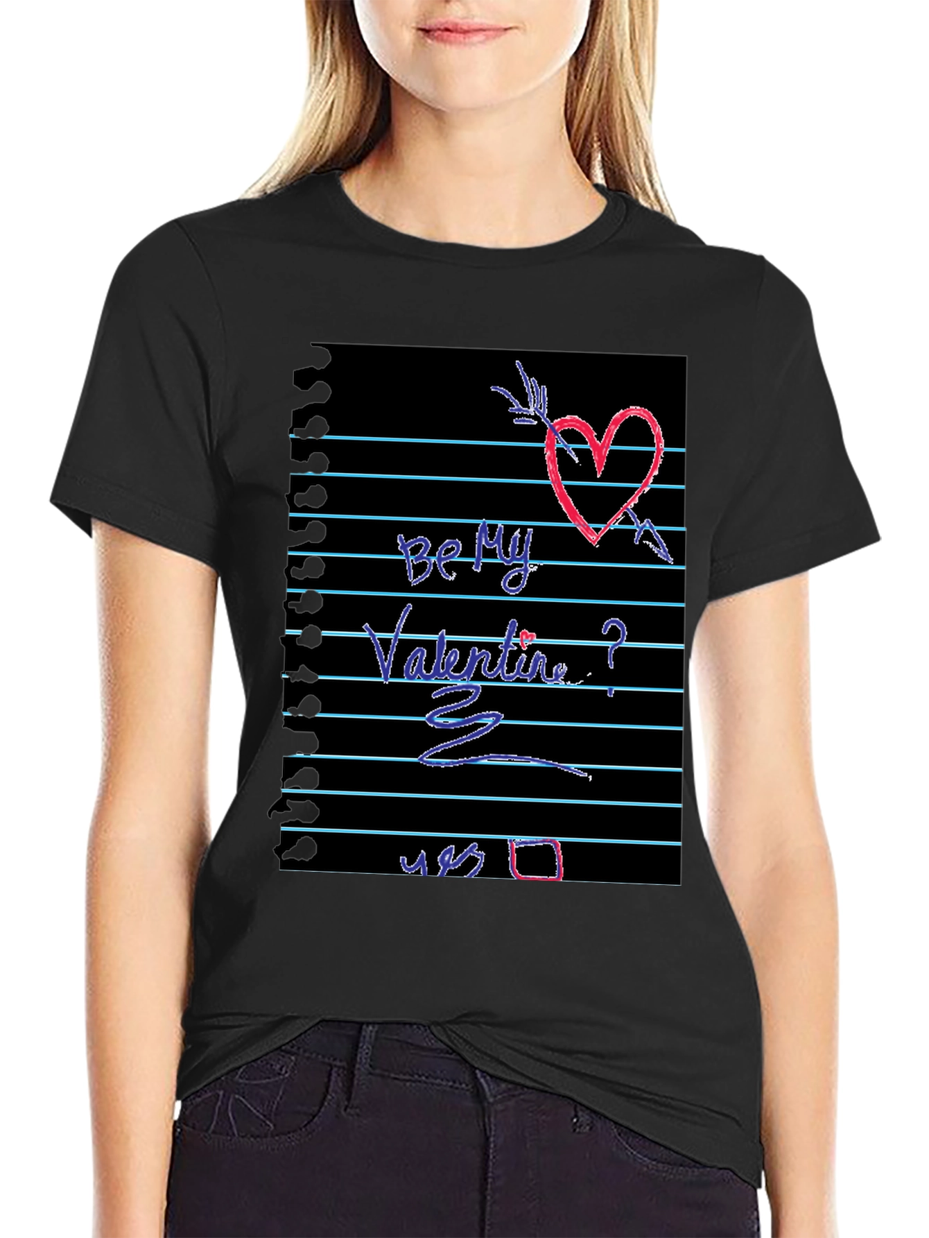 Be My Valentine Heart Graphic Tee