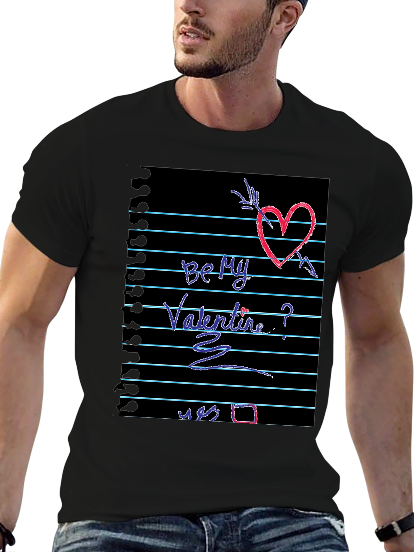 Be My Valentine Heart Graphic Tee