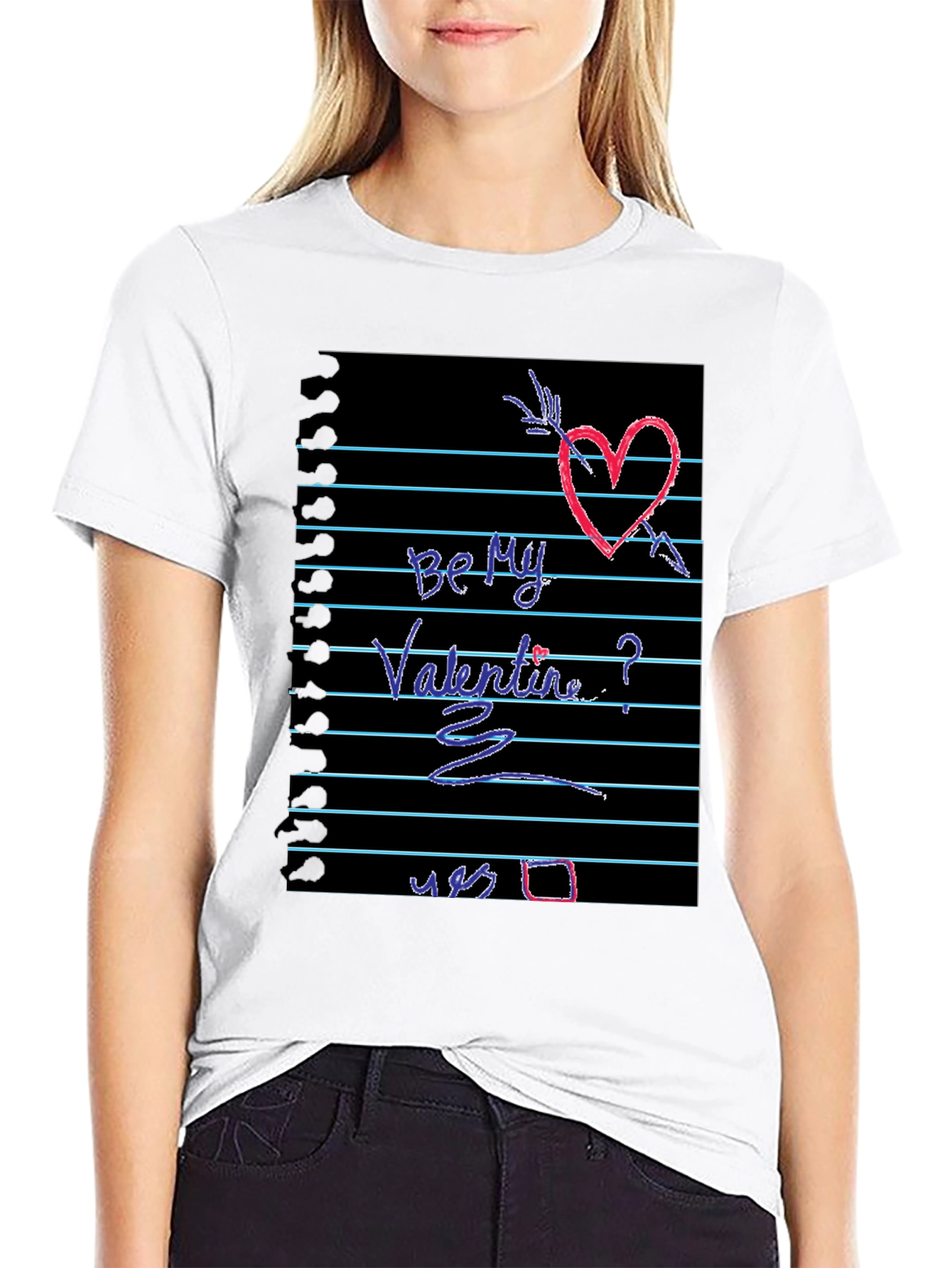 Be My Valentine Heart Graphic Tee