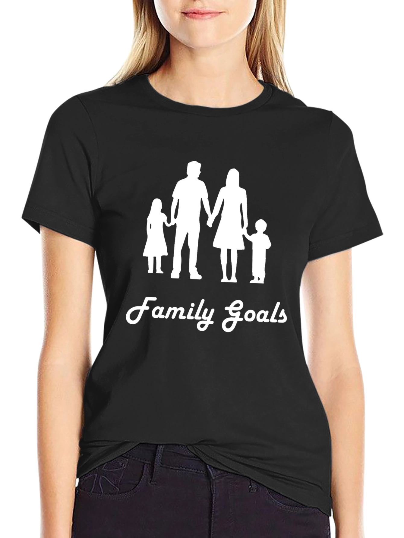 Family Goals Graphic Tee - Black T-Shirt