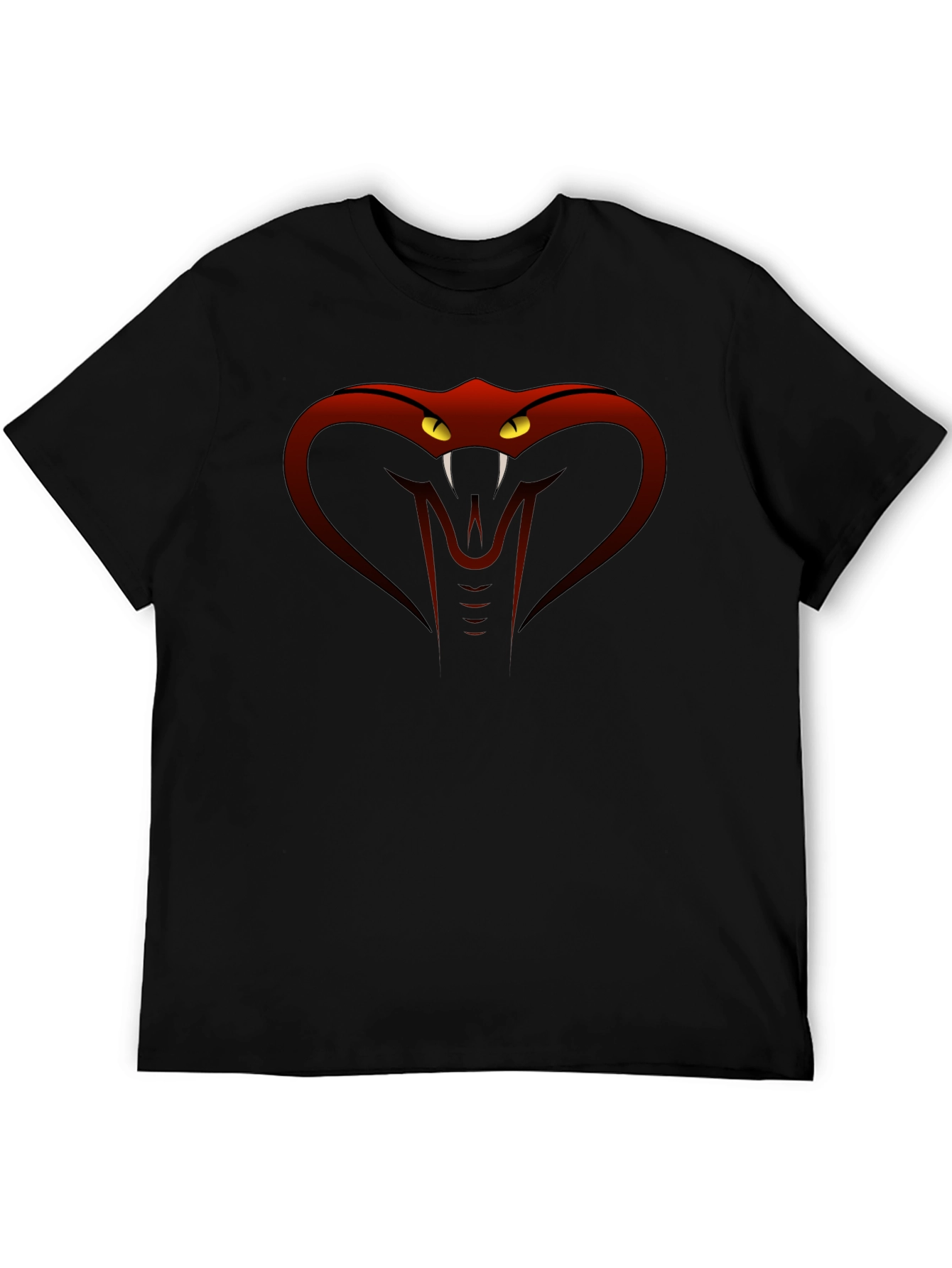 Cobra Snake Graphic T-Shirt - Mens Black Tee