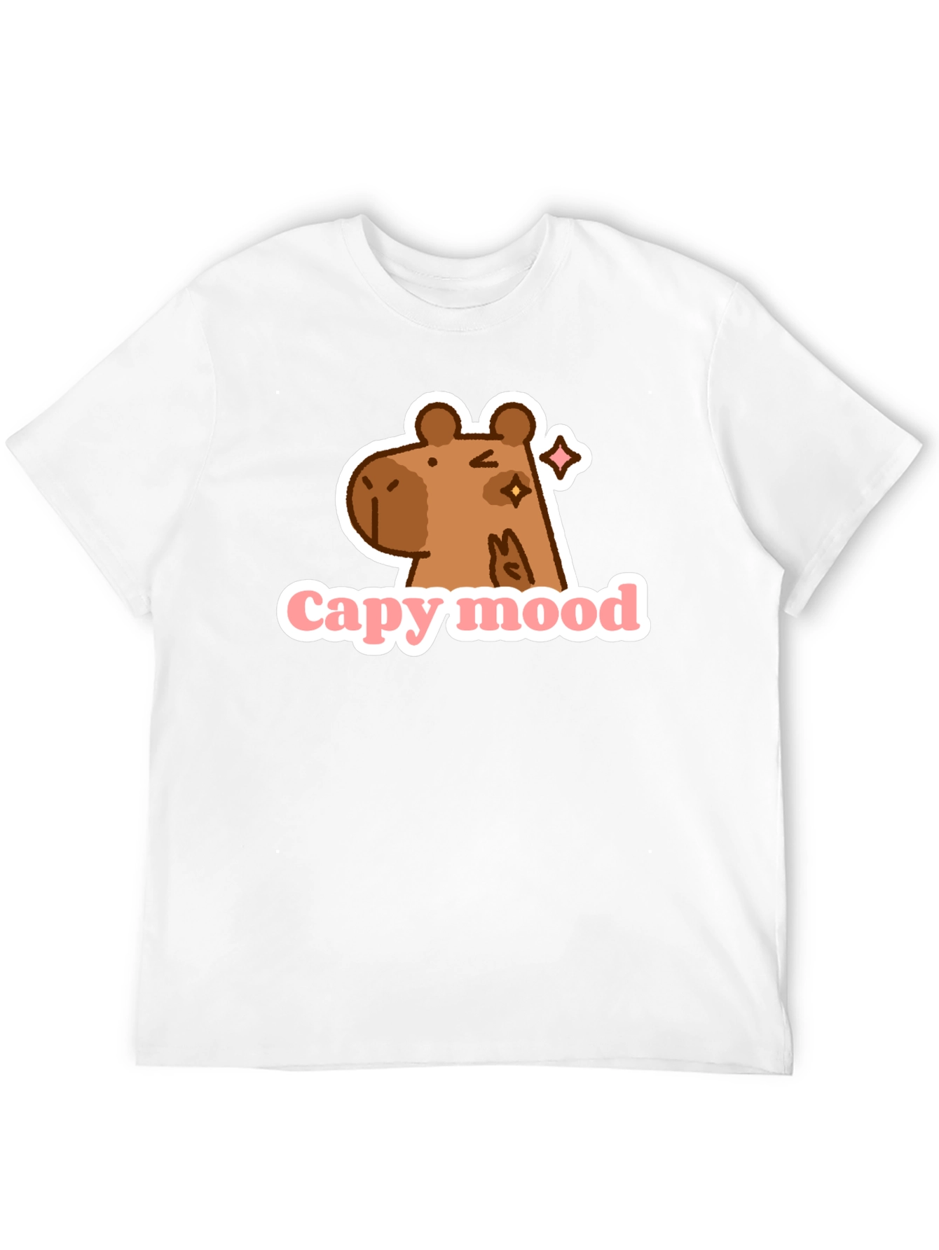 Capy Mood Black T-Shirt - Fun & Casual