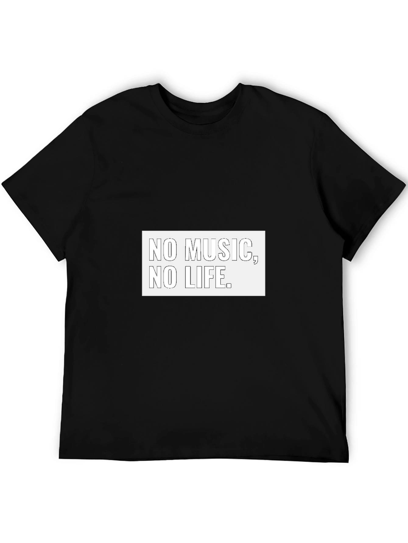 No Music No Life Black Graphic Tee