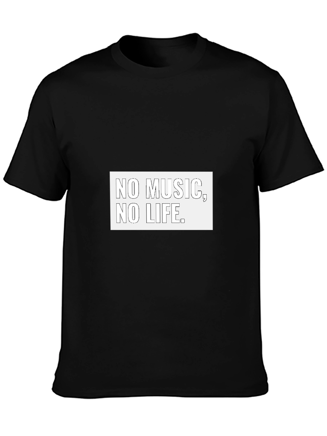 No Music No Life Black Graphic Tee