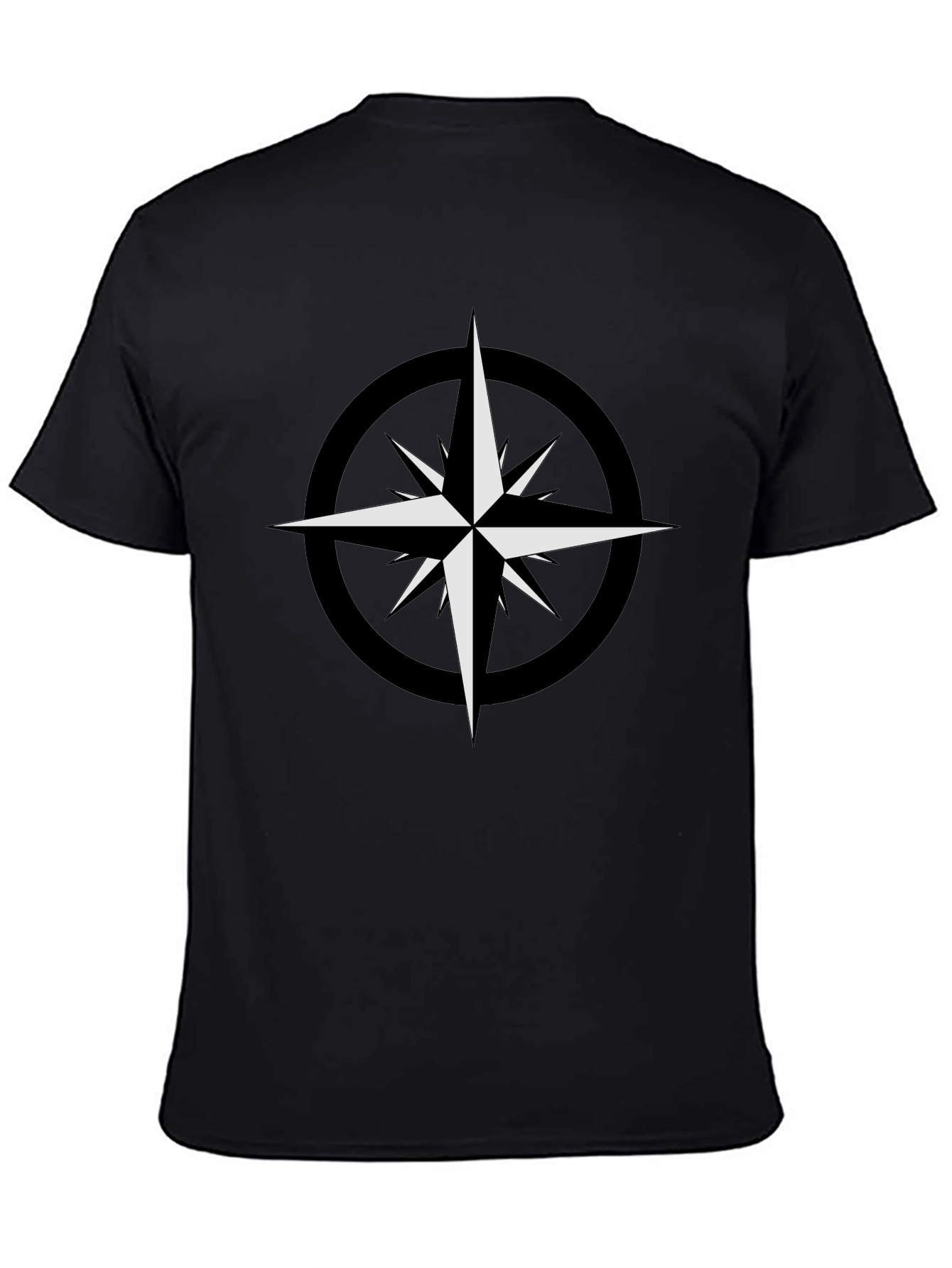 Compass Star Graphic Black T-Shirt