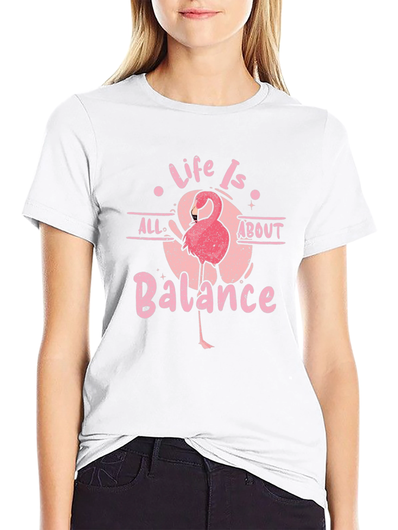 Life is All About Balance Flamingo T-Shirt