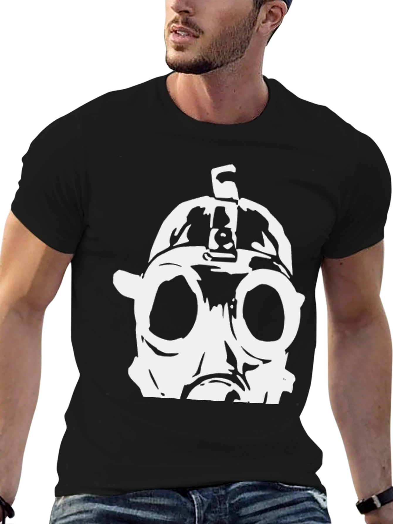 Gas Mask Graphic Black T-Shirt