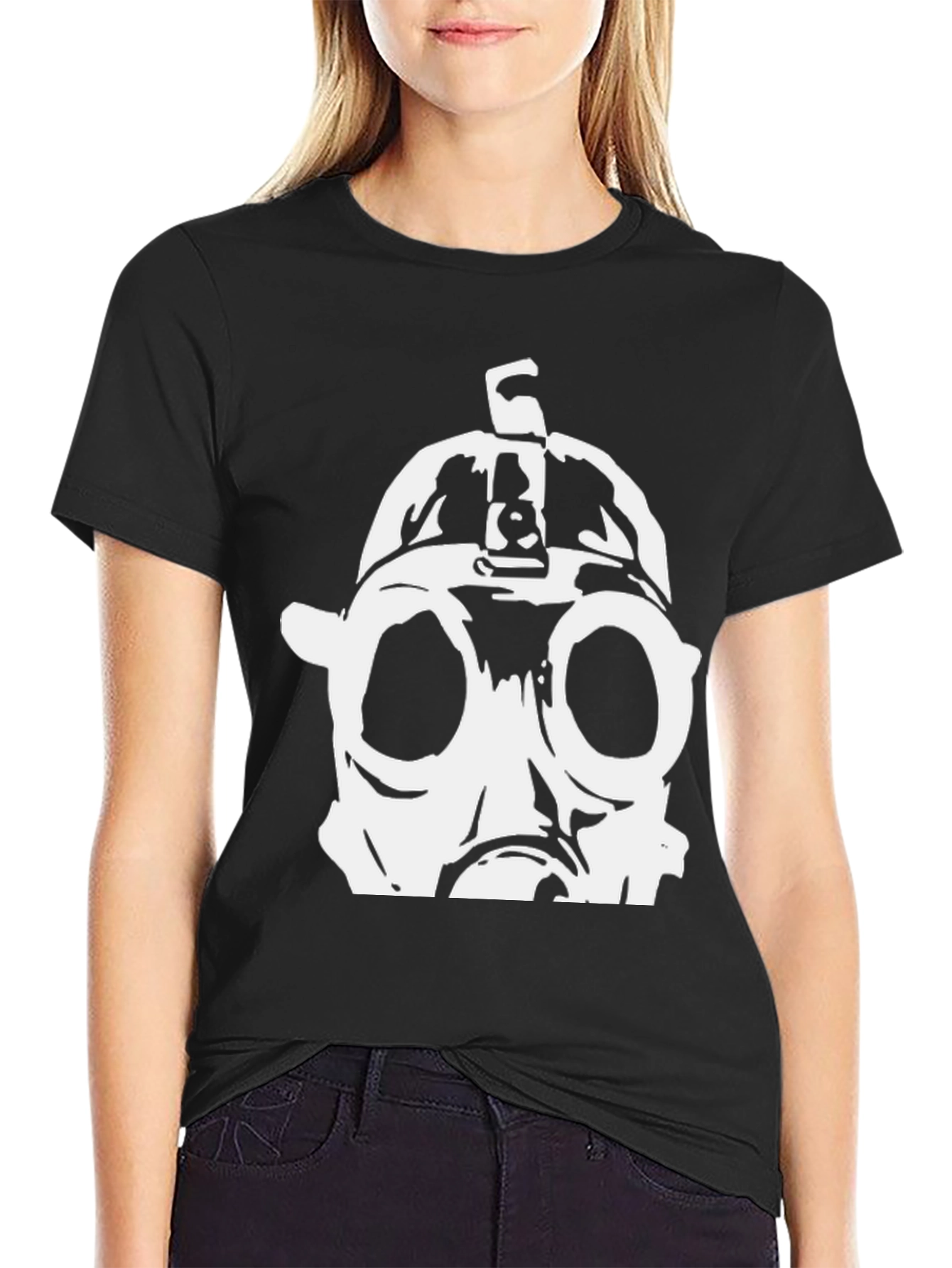 Gas Mask Graphic Black T-Shirt