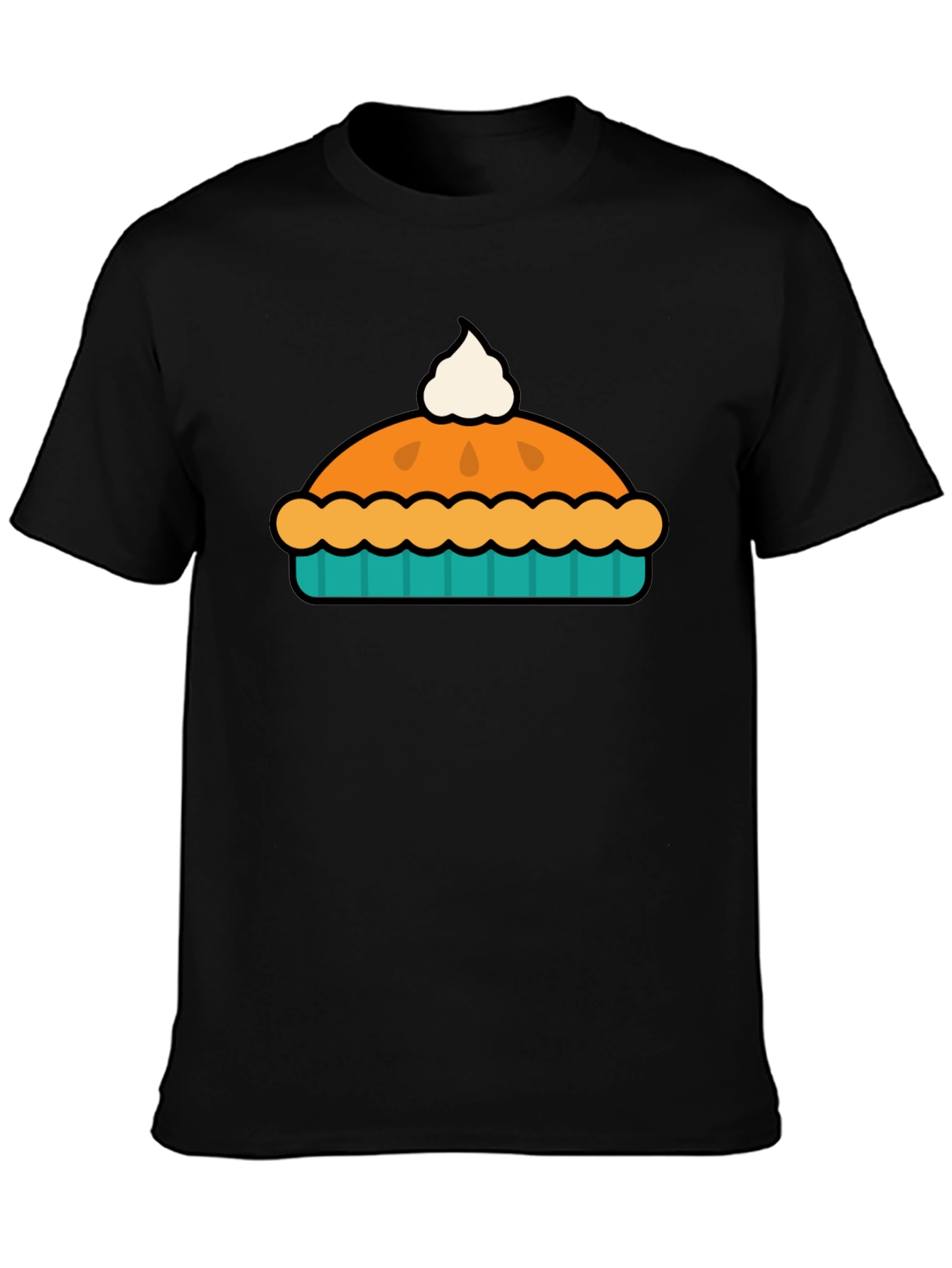 Pie Graphic Black T-Shirt - Comfort & Style