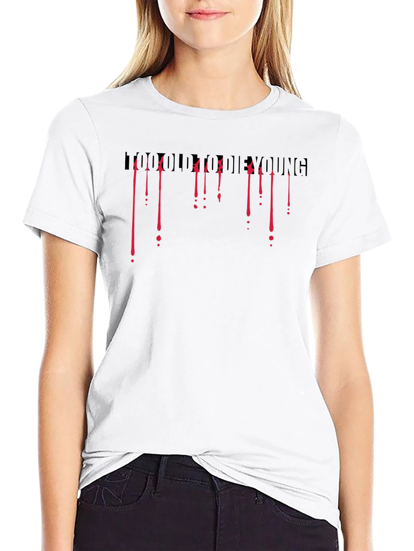 Live Fast Die Young Graphic Print T-Shirt