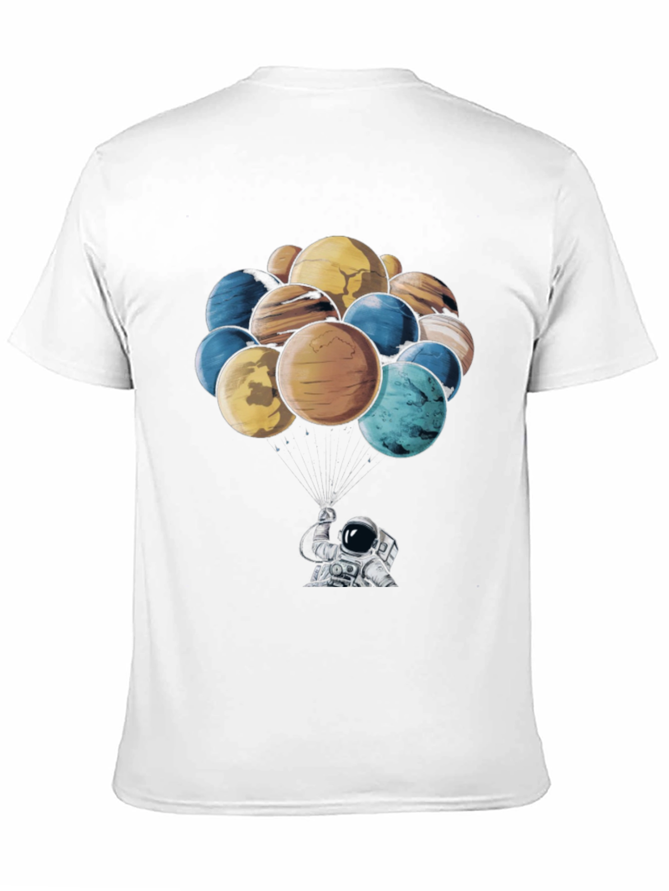 Astronaut & Planet Balloon Graphic T-Shirt