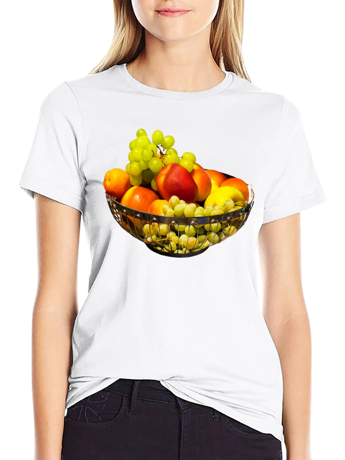 Fruit Bowl Graphic T-Shirt - Casual Style