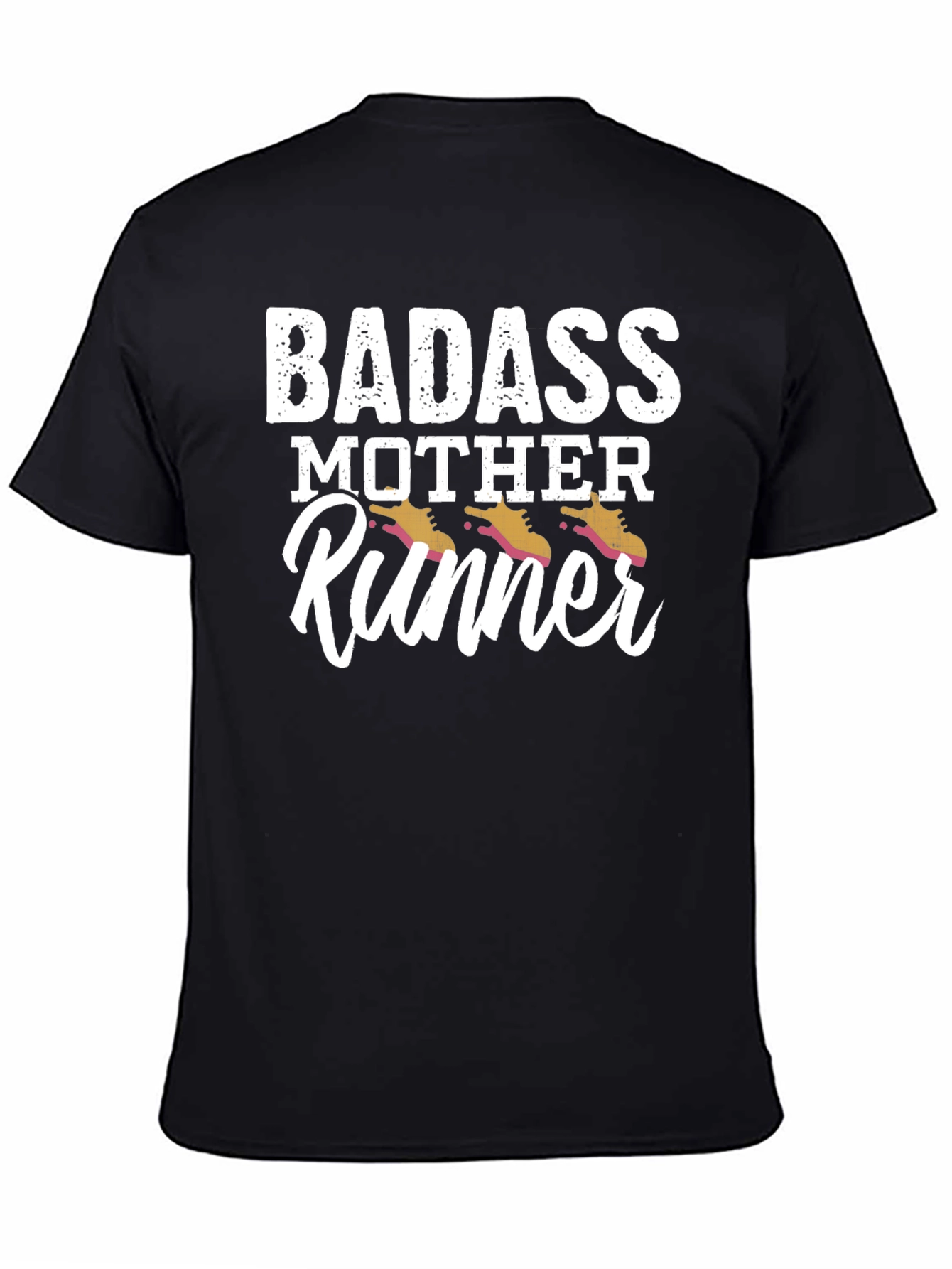 Badass Mother Runner Black T-Shirt