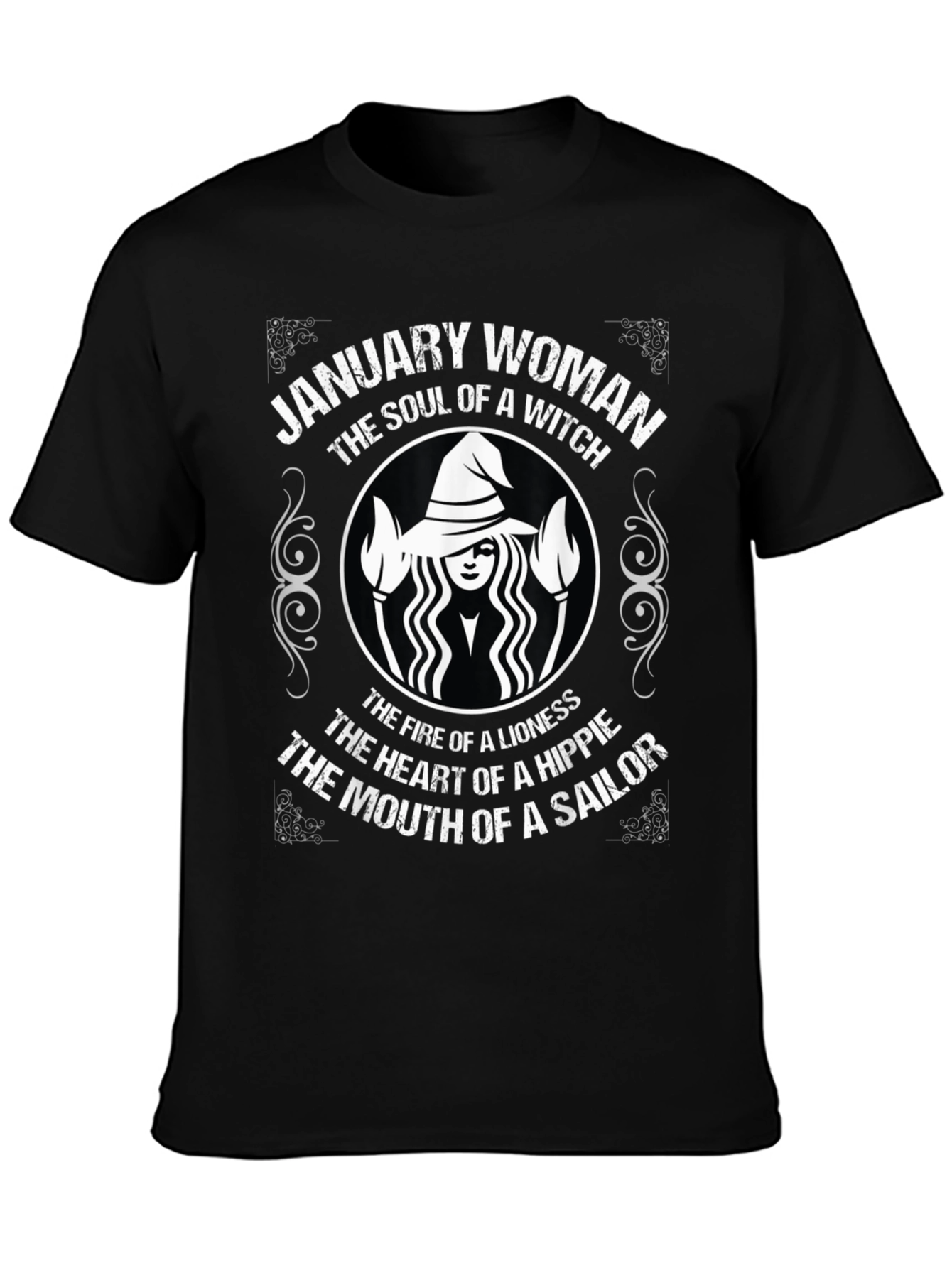 January Woman Witch Soul Graphic Tee - Black