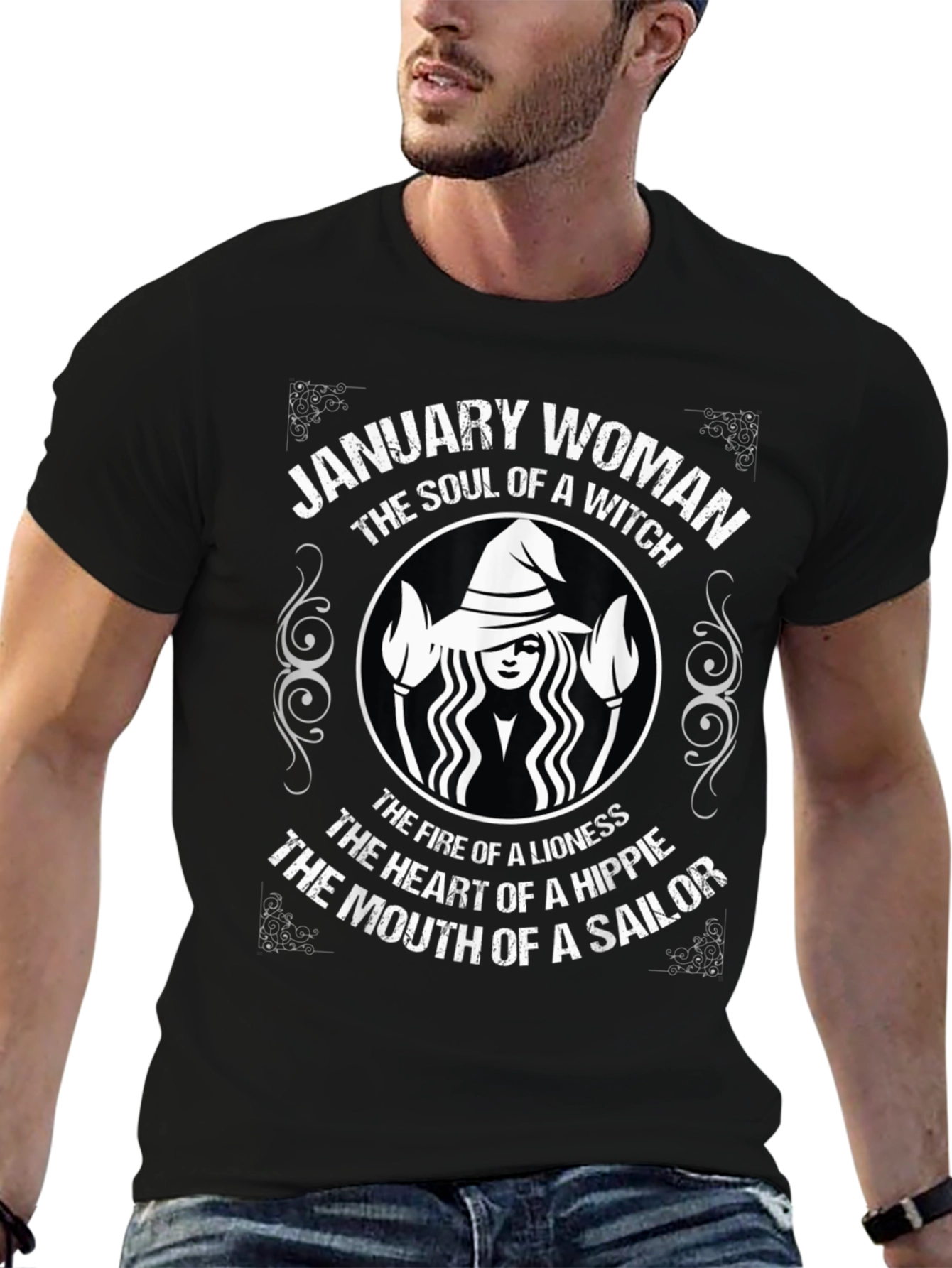 January Woman Witch Soul Graphic Tee - Black