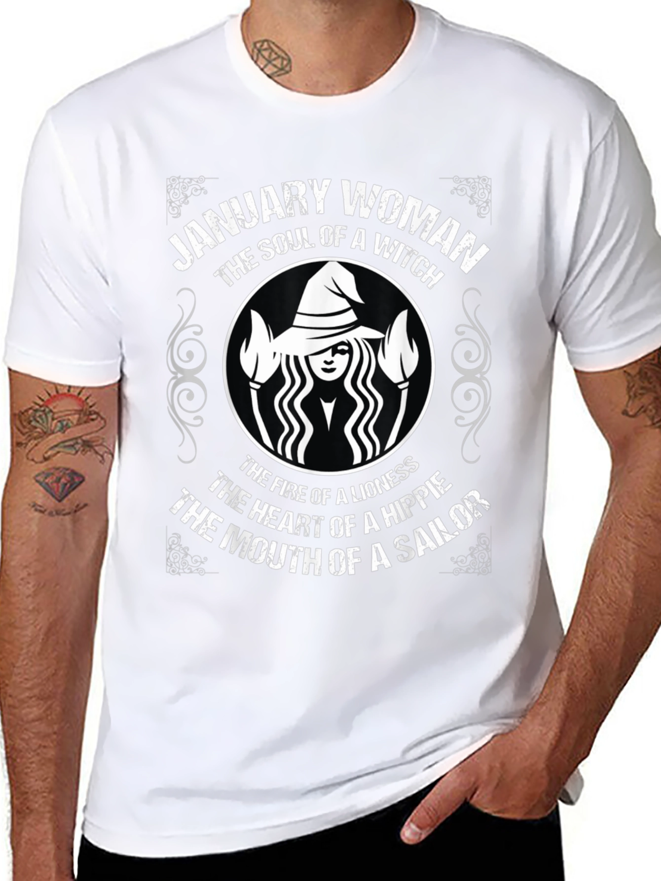 January Woman Witch Soul Graphic Tee - Black