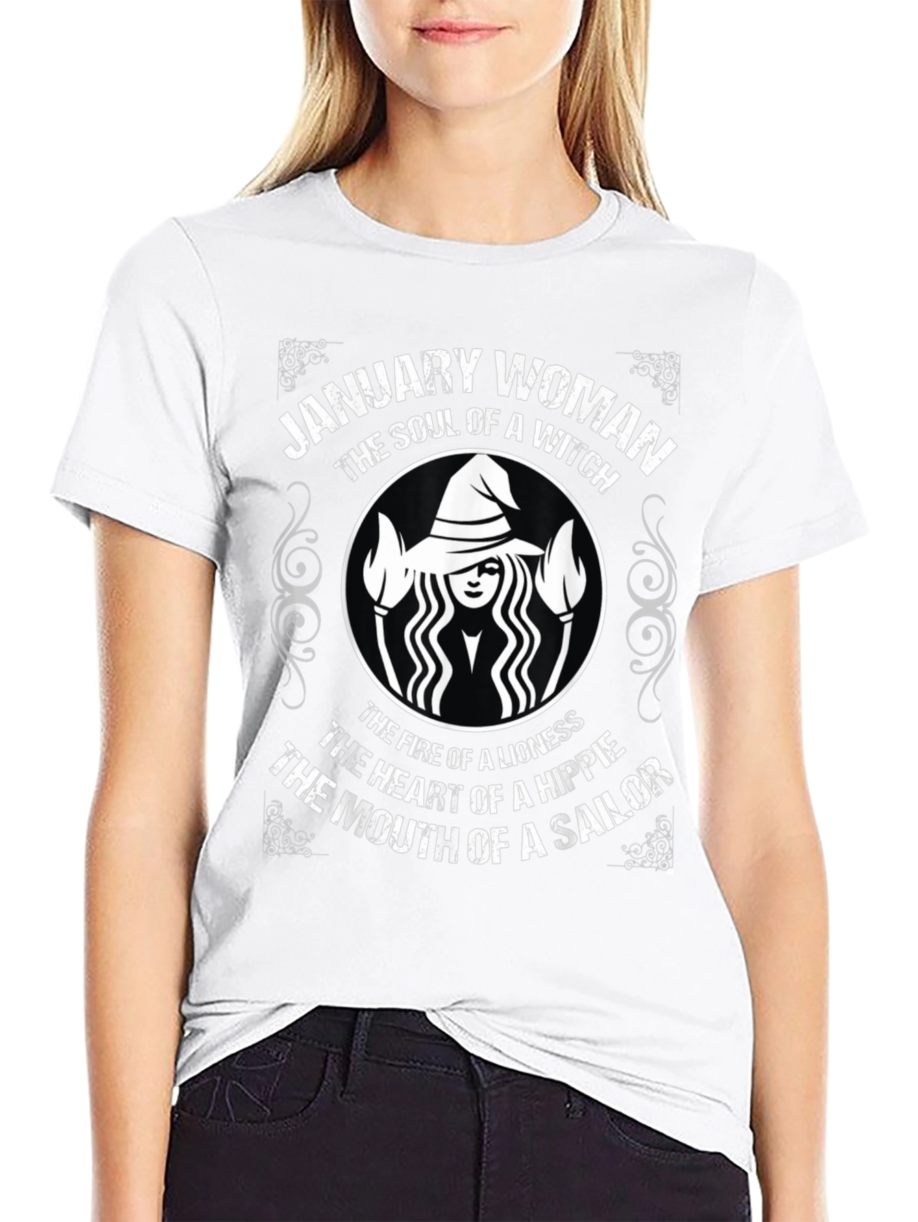 January Woman Witch Soul Graphic Tee - Black