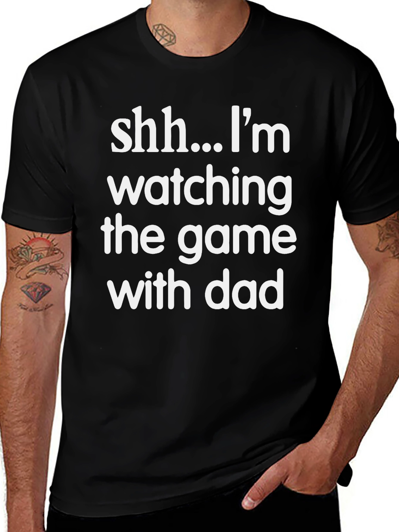 Shh... Im Watching the Game with Dad T-Shirt