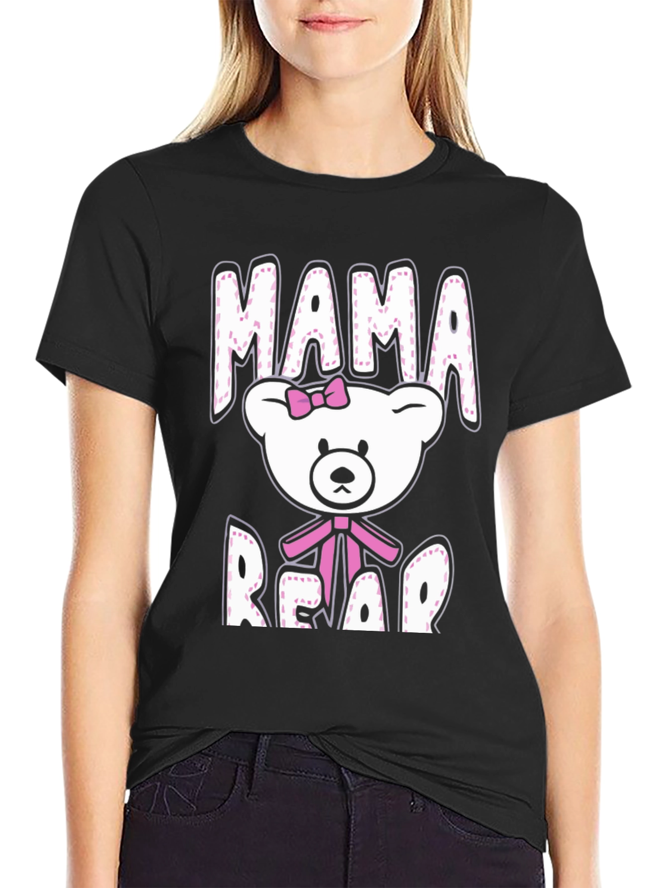 Mama Bear Graphic T-Shirt - Cute Family Tee
